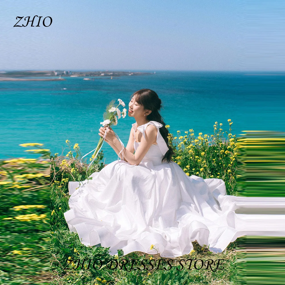 ZHIO Beach Spaghetti Korean Wedding Outdoor Wedding Dress Sleeveless Backless Satin Floor Wedding Photo Shoot Customized 제주 섬
ZHIO Beach Spaghetti Korean Wedding Outdoor Wedding Dress Sleeveless Backless Satin Floor Wedding Photo Shoot Customized 제주 섬