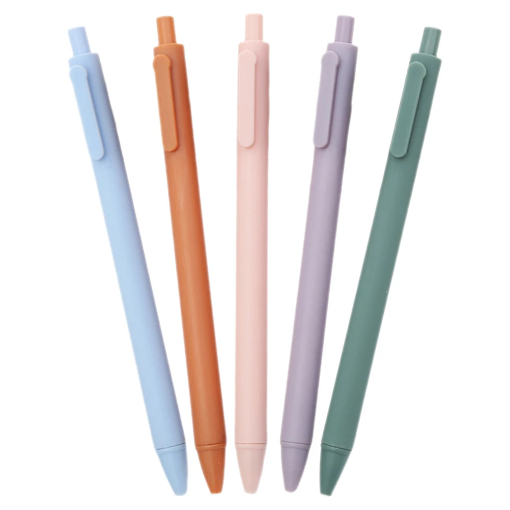 5pcs 0 5mm Gel Pen Black Blue Pink Gray Green Brown Press Type Writing Tools Student Office Supplies Creative Design Long Life
5pcs 0 5mm Gel Pen Black Blue Pink Gray Green Brown Press Type Writing Tools Student Office Supplies Creative Design Long Life