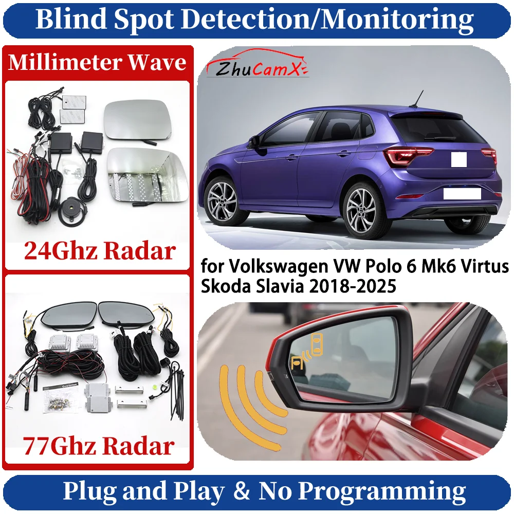Blind Spot Monitoring/Detection System for Volkswagen VW Polo 6 Mk6 Virtus Skoda Slavia 2018-2025 Safe Side Lane Change Assist
Blind Spot Monitoring/Detection System for Volkswagen VW Polo 6 Mk6 Virtus Skoda Slavia 2018-2025 Safe Side Lane Change Assist