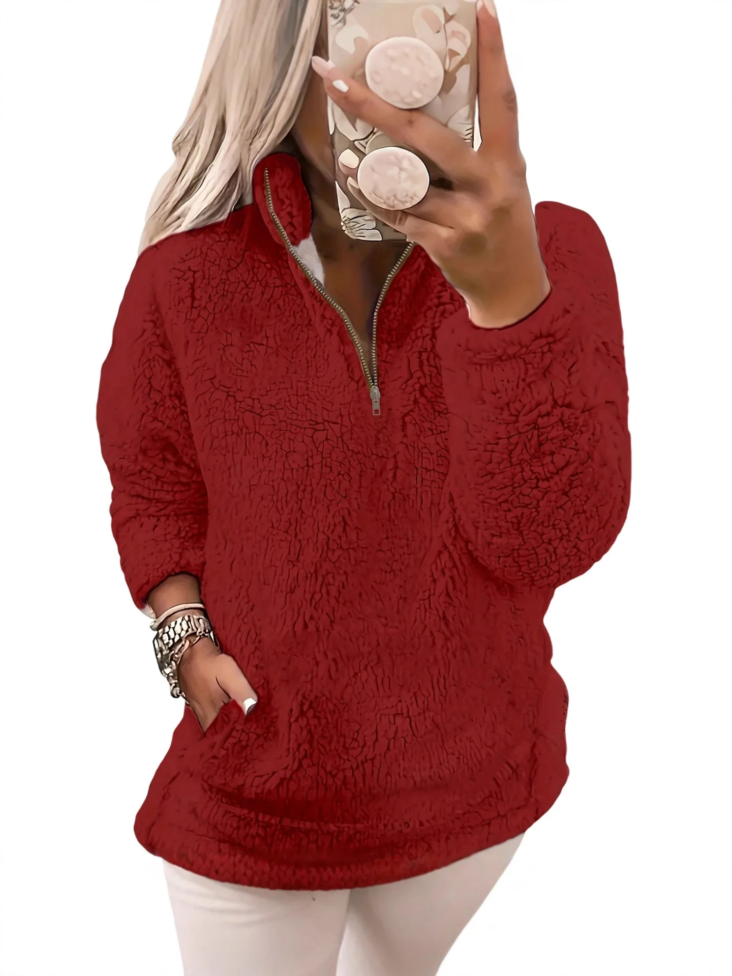 Роскошный свитшот из плотного флиса с воротником-стойкой, свитшот из шерпы, свободный оверсайз пуловер
Роскошный свитшот из плотного флиса с воротником-стойкой, свитшот из шерпы, свободный оверсайз пуловер