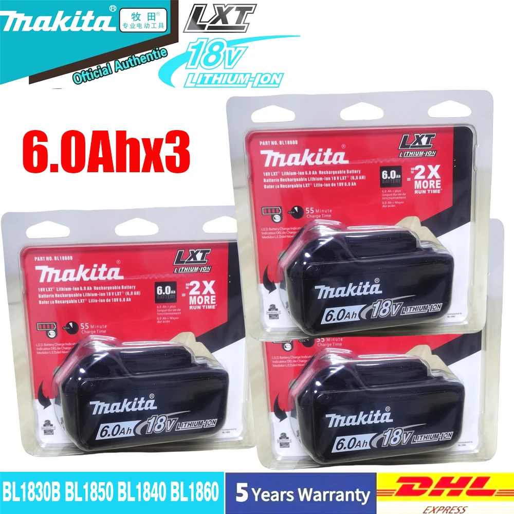 Original Makita 18V 6.0Ah battery, fast charging,charger,long battery life,Makita Tool BL1830 BL1840 BL1850 1860 lithium battery
Original Makita 18V 6.0Ah battery, fast charging,charger,long battery life,Makita Tool BL1830 BL1840 BL1850 1860 lithium battery