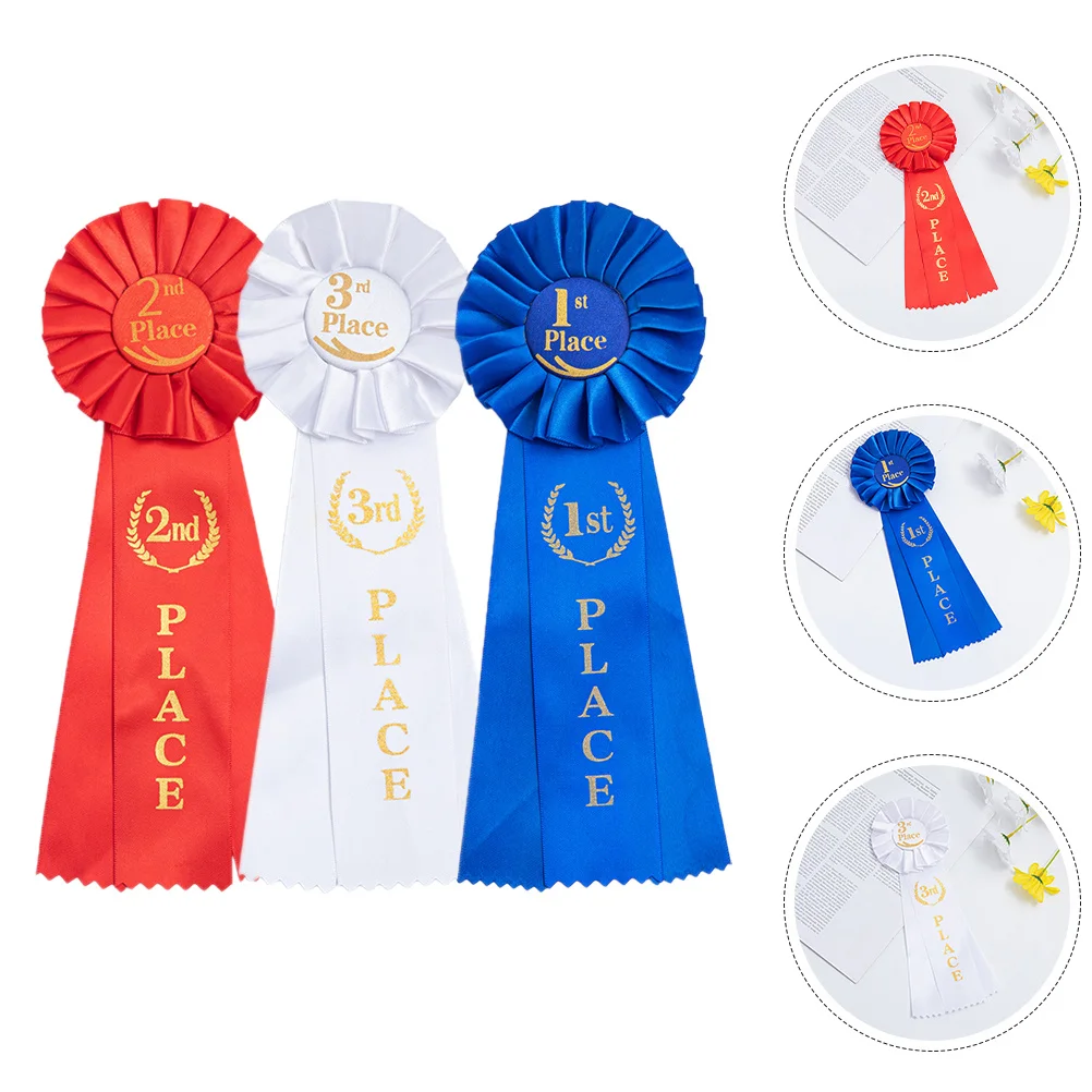 3Pcs Competition Award Medals Vibrant Sports Party Recognition Ribbons for School Events Tournaments Winners Excellence
3Pcs Competition Award Medals Vibrant Sports Party Recognition Ribbons for School Events Tournaments Winners Excellence