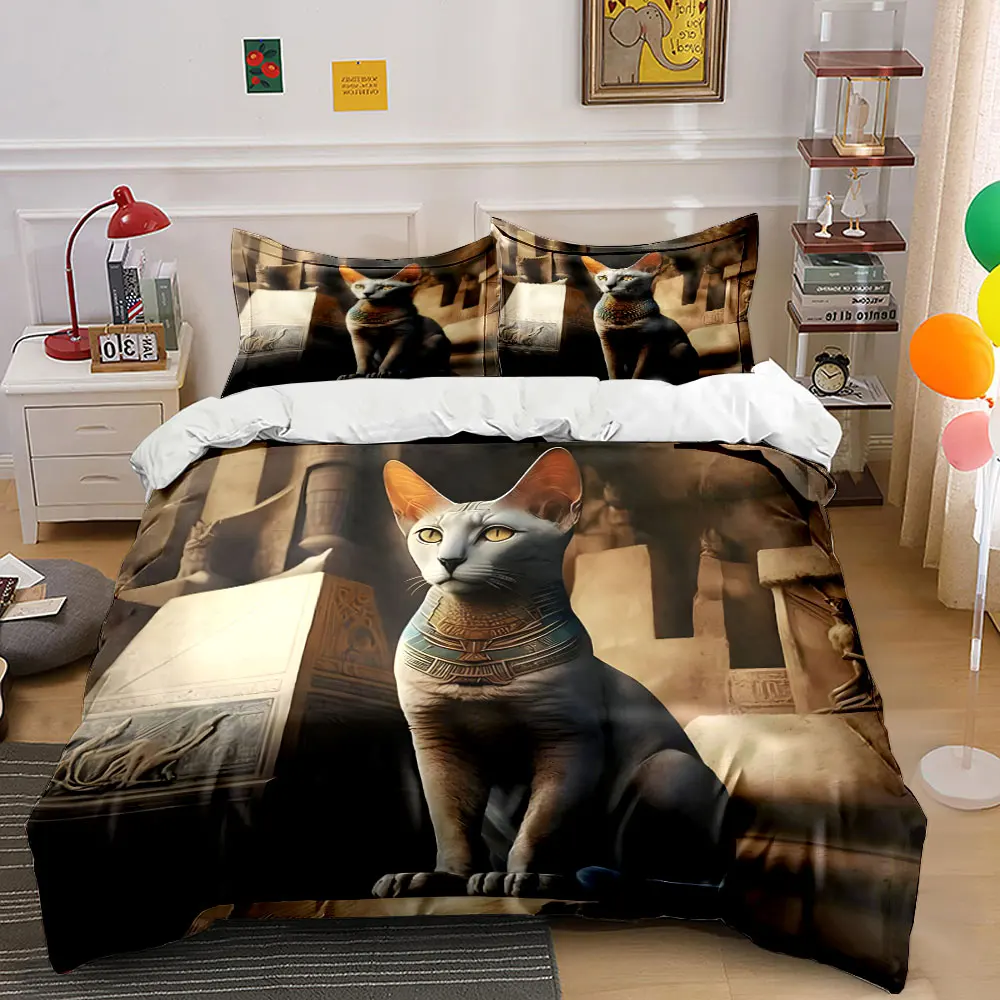 Ancient Egyptian Style Cat Statue Printed Duvet Cover Set1 Duvet Cover+2 PillowcaseMulti Size Bedroom Bedding Decor Luxury gifts
Ancient Egyptian Style Cat Statue Printed Duvet Cover Set1 Duvet Cover+2 PillowcaseMulti Size Bedroom Bedding Decor Luxury gifts
