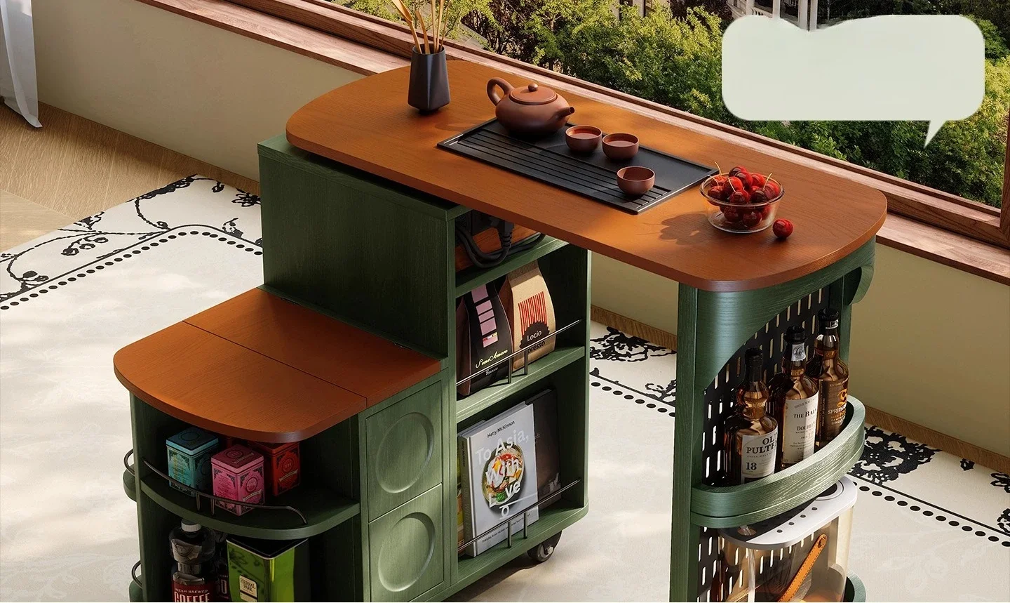 Medieval style movable tea table French retro style rotating solid wood mobile side cabinet universal wheel H
Medieval style movable tea table French retro style rotating solid wood mobile side cabinet universal wheel H