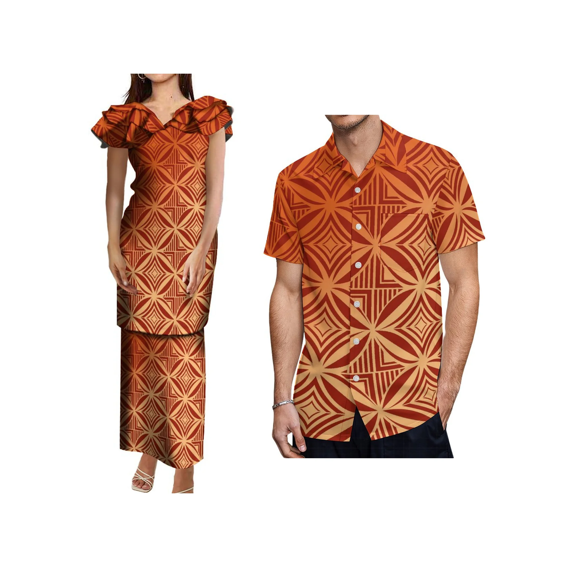 New Wholesale Custom Logo Samoa Puletasi Samoan Dress V Neck Layered Ruffle Lady Skirts Two Piece Set Prom Dress
New Wholesale Custom Logo Samoa Puletasi Samoan Dress V Neck Layered Ruffle Lady Skirts Two Piece Set Prom Dress