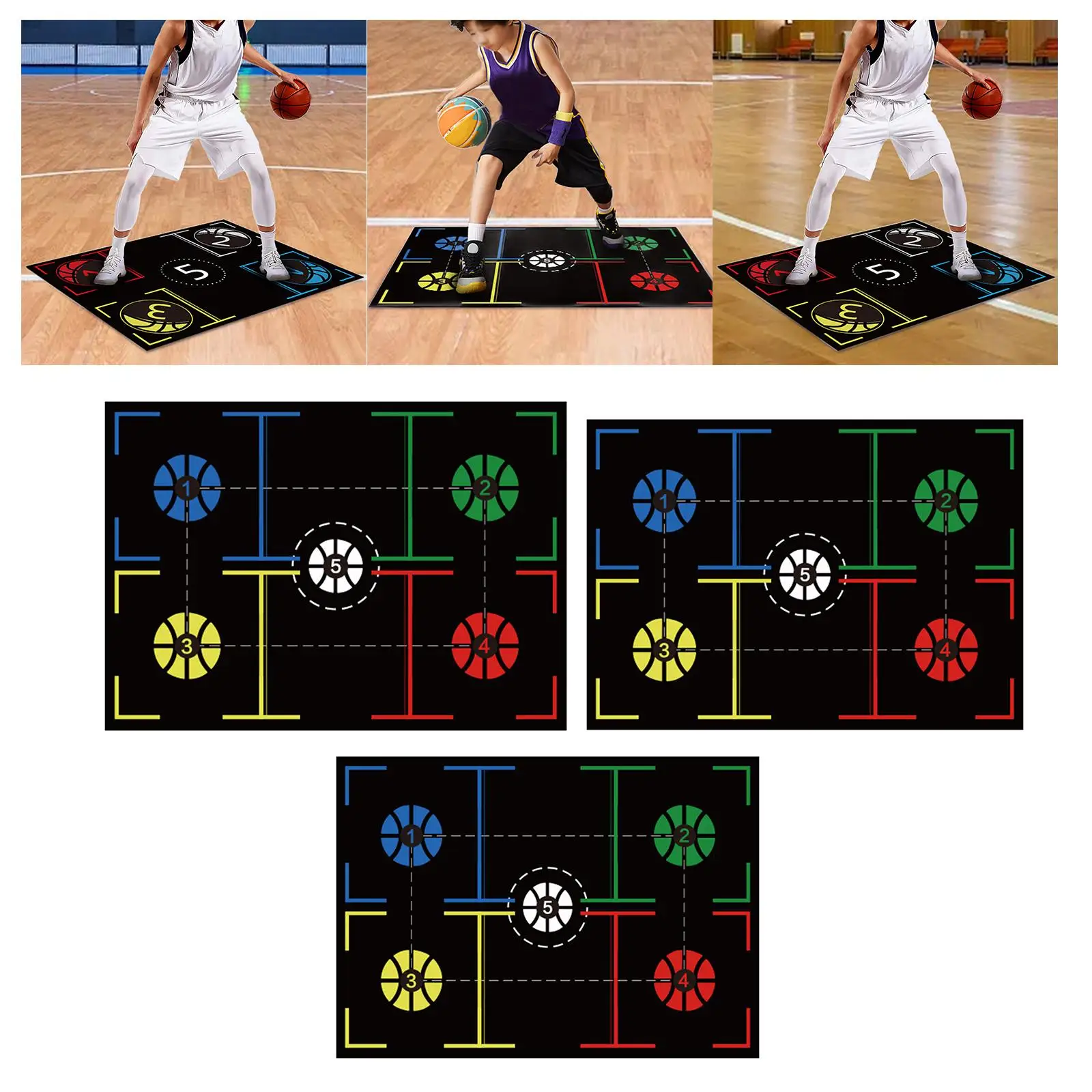 Basketball Footstep Training Mat, Thickened Non-Slip & Durable, Improves Ball Control & Dribbling Skills, Ideal for Ind 40X60 cm
Basketball Footstep Training Mat, Thickened Non-Slip & Durable, Improves Ball Control & Dribbling Skills, Ideal for Ind 40X60 cm