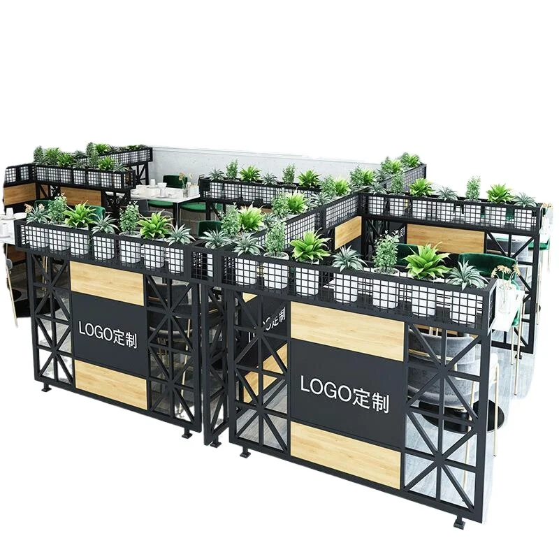 Wrought iron simple screen bar fence, decorative half flower stand restaurant green plants low partition wall
Wrought iron simple screen bar fence, decorative half flower stand restaurant green plants low partition wall