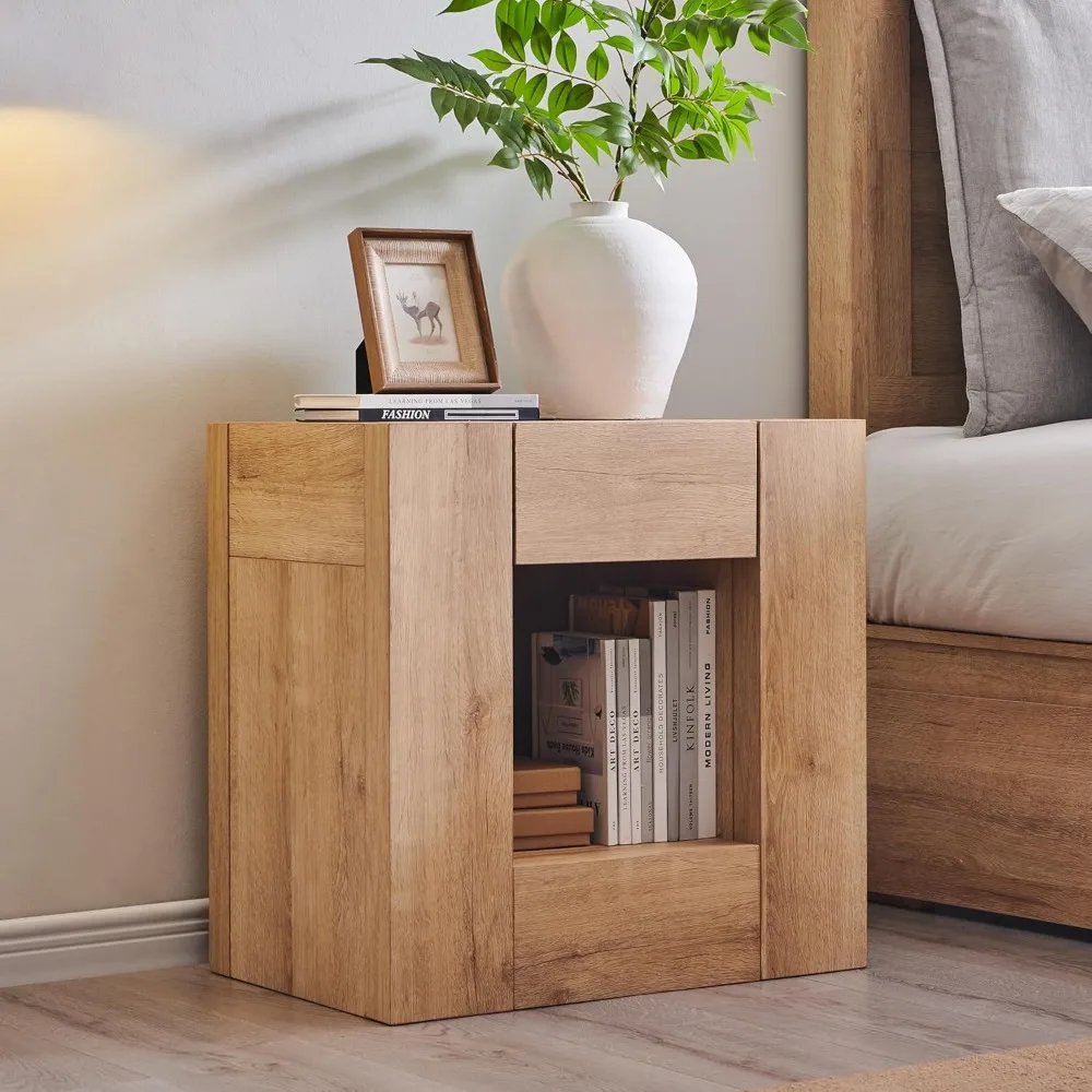 Modern Nightstand with Charging Station, 24 Large Bedside Table, Rustic End Table with Drawers & Open Shelf for Bedroom/Livi
Modern Nightstand with Charging Station, 24 Large Bedside Table, Rustic End Table with Drawers & Open Shelf for Bedroom/Livi