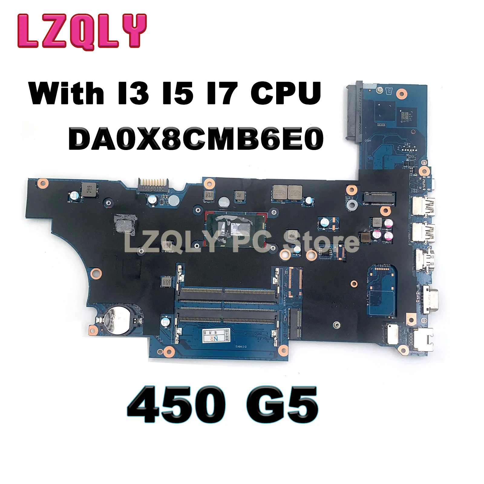 For HP Probook 450 G5 Laptop Motherboard With I3 I5 I7 7/8th Gen CPU DA0X8CMB6E0 MAINBOARD
For HP Probook 450 G5 Laptop Motherboard With I3 I5 I7 7/8th Gen CPU DA0X8CMB6E0 MAINBOARD