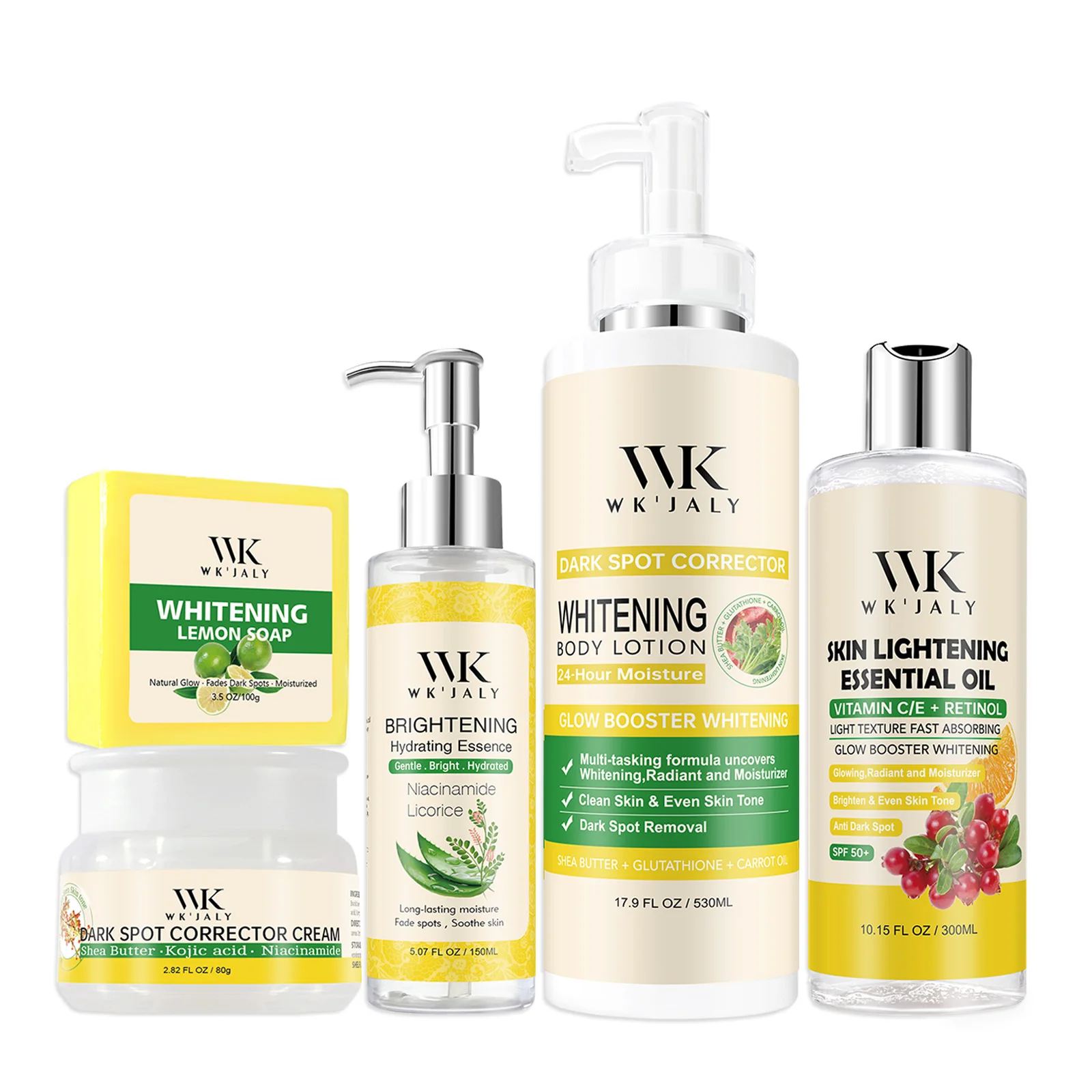 WK JALY Niacinamide Whitening Set, Remove Dark Spots, Hyperpigmentation, Melanin, Freckles, Moisturizing, Even Skin Tone
WK JALY Niacinamide Whitening Set, Remove Dark Spots, Hyperpigmentation, Melanin, Freckles, Moisturizing, Even Skin Tone