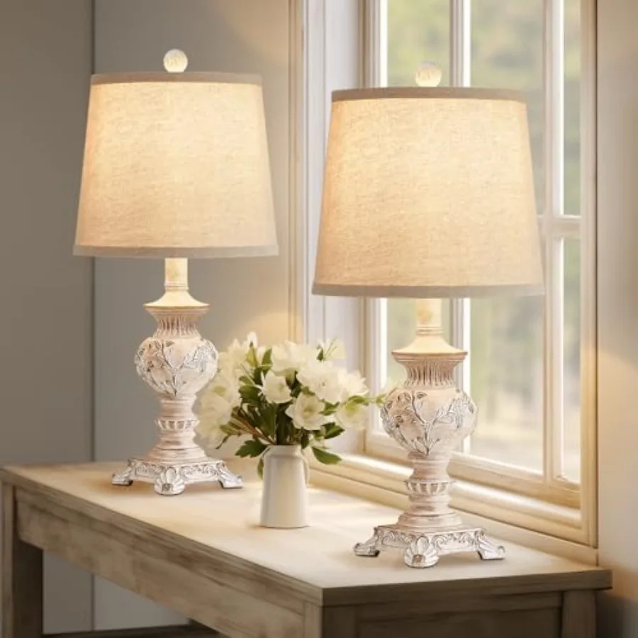 21'' Small Table Lamps for Bedroom Bedside Lamps Set of 2 Farmhouse Nightstand Lamps with Carved Floral Vintage Side Table Lamp
21'' Small Table Lamps for Bedroom Bedside Lamps Set of 2 Farmhouse Nightstand Lamps with Carved Floral Vintage Side Table Lamp