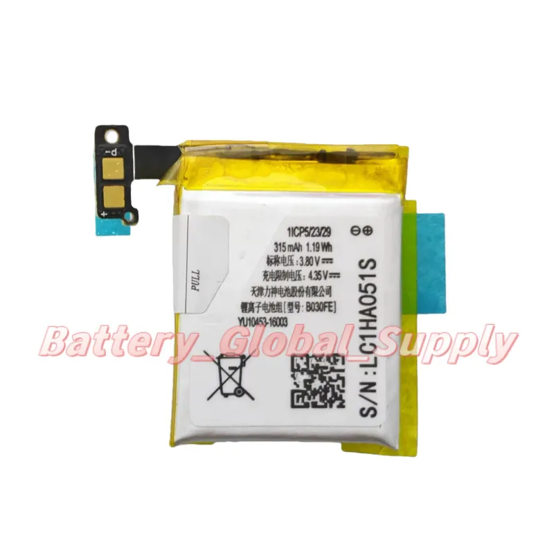 3.8V 315MAH battery for Gear 1 SM-V700 B030FE fast delivery, high quality
3.8V 315MAH battery for Gear 1 SM-V700 B030FE fast delivery, high quality