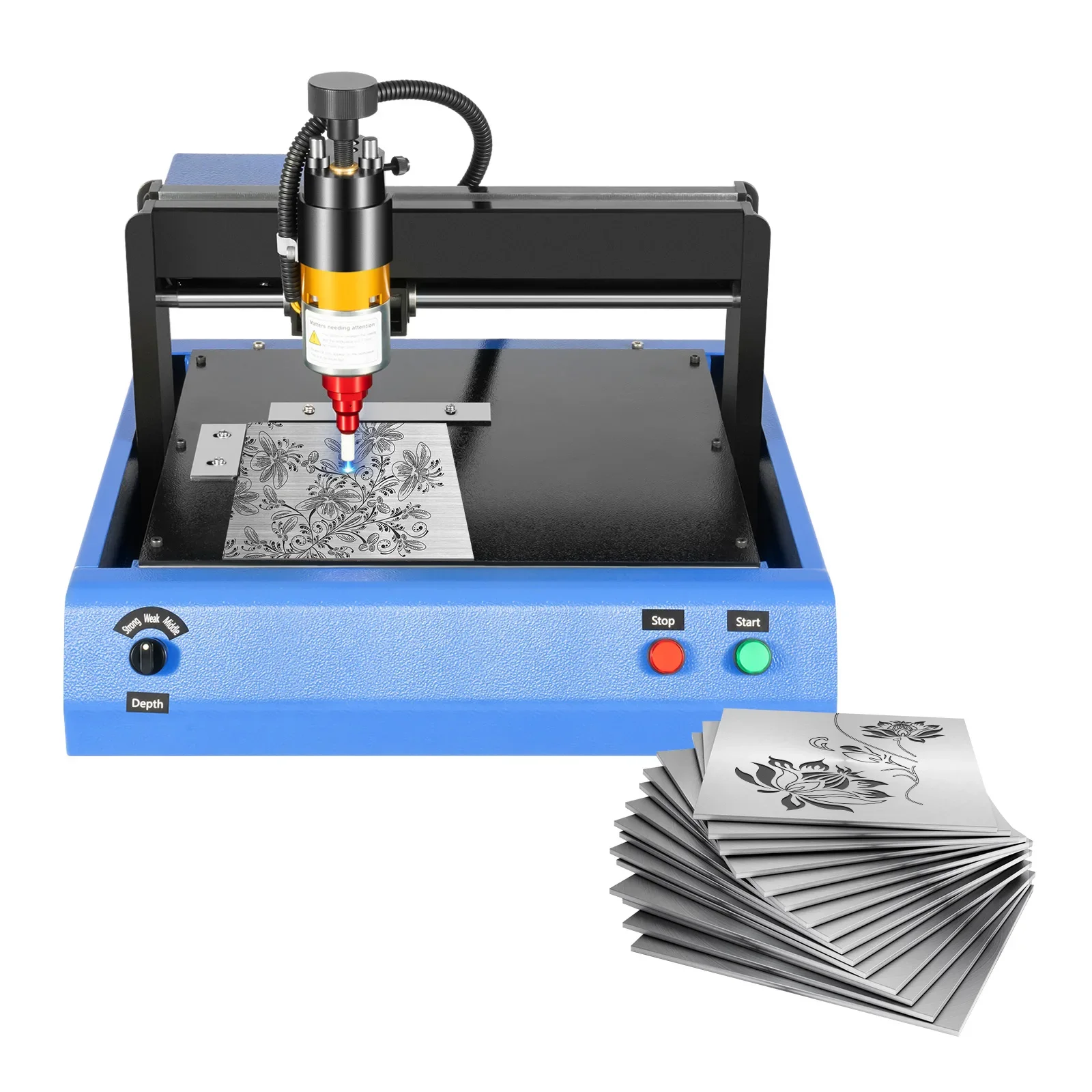 Electric Metal Marking Machine, 110V 400W Dot Peen Metal Engraving Machine, Numbers Letter Tag Nameplate Engraver Device with USB Flash Disk for Metal&Steel Signs Marking
Electric Metal Marking Machine, 110V 400W Dot Peen Metal Engraving Machine, Numbers Letter Tag Nameplate Engraver Device with USB Flash Disk for Metal&Steel Signs Marking