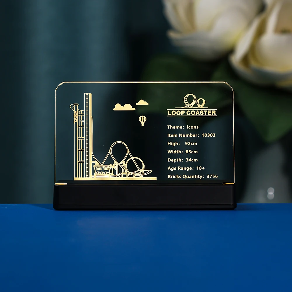 Led Acrylic Display Nameplate For 10303 Loop Coaster Amusement Park Model Building Block City Bricks Toys For Kids
Led Acrylic Display Nameplate For 10303 Loop Coaster Amusement Park Model Building Block City Bricks Toys For Kids