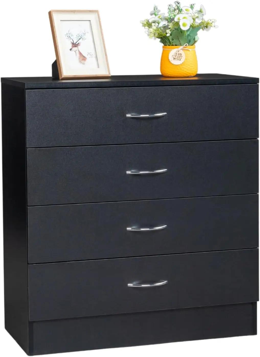 Black 4 Drawer Dresser for Bedroom, Modern Nightstand Storage Chest of Drawer, Wooden Side Table End Table, Living Room, Recept
Black 4 Drawer Dresser for Bedroom, Modern Nightstand Storage Chest of Drawer, Wooden Side Table End Table, Living Room, Recept