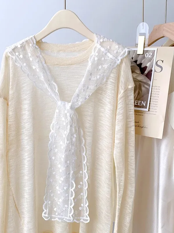 Весенне-осенний однотонный кружевной женский модный универсальный шарф, декоративный искусственный воротник, верхняя одежда, чехол, новинка 2025 г.
Весенне-осенний однотонный кружевной женский модный универсальный шарф, декоративный искусственный воротник, верхняя одежда, чехол, новинка 2025 г.