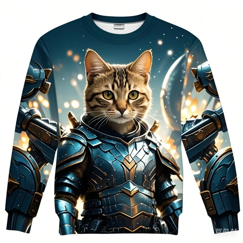 3D Print Cool Armor Cat Graphic Sweatshirts For Men New In Crew Neck Pullover Sweatshirts Tops Kids Mens Plus Size Hoodies
3D Print Cool Armor Cat Graphic Sweatshirts For Men New In Crew Neck Pullover Sweatshirts Tops Kids Mens Plus Size Hoodies