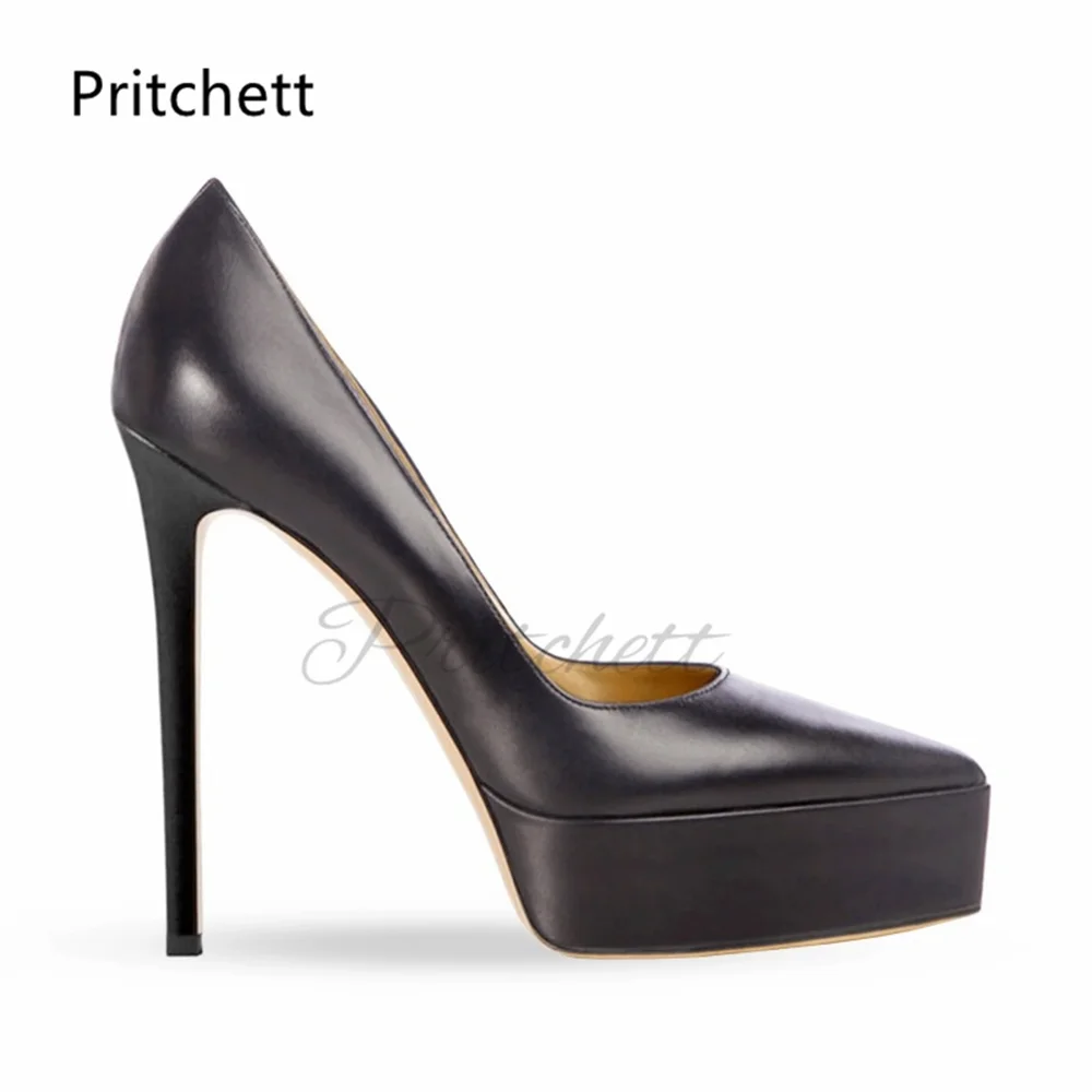 Black Leather Platform Stiletto Pumps Women Sexy Pointed Toe Thin High Heels Solid New Arrivlals Dress Runway Office Shoes
Black Leather Platform Stiletto Pumps Women Sexy Pointed Toe Thin High Heels Solid New Arrivlals Dress Runway Office Shoes