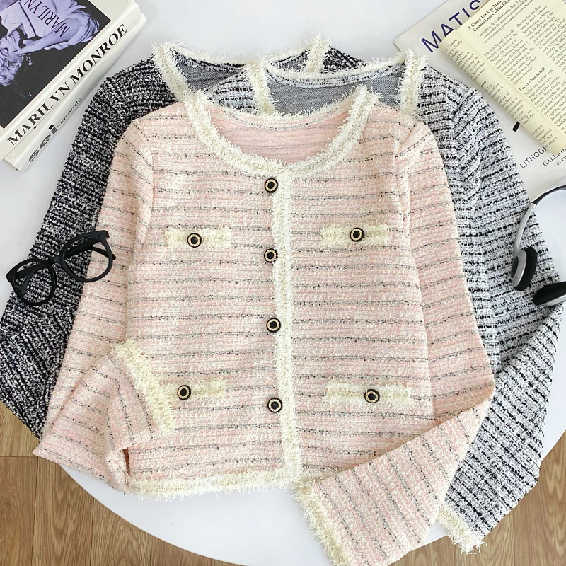 round Neck Color Block Long Sleeve Tweed Loose Short Coat Women's Autumn Winter Fashion Outerwear Top Straight Cut
round Neck Color Block Long Sleeve Tweed Loose Short Coat Women's Autumn Winter Fashion Outerwear Top Straight Cut