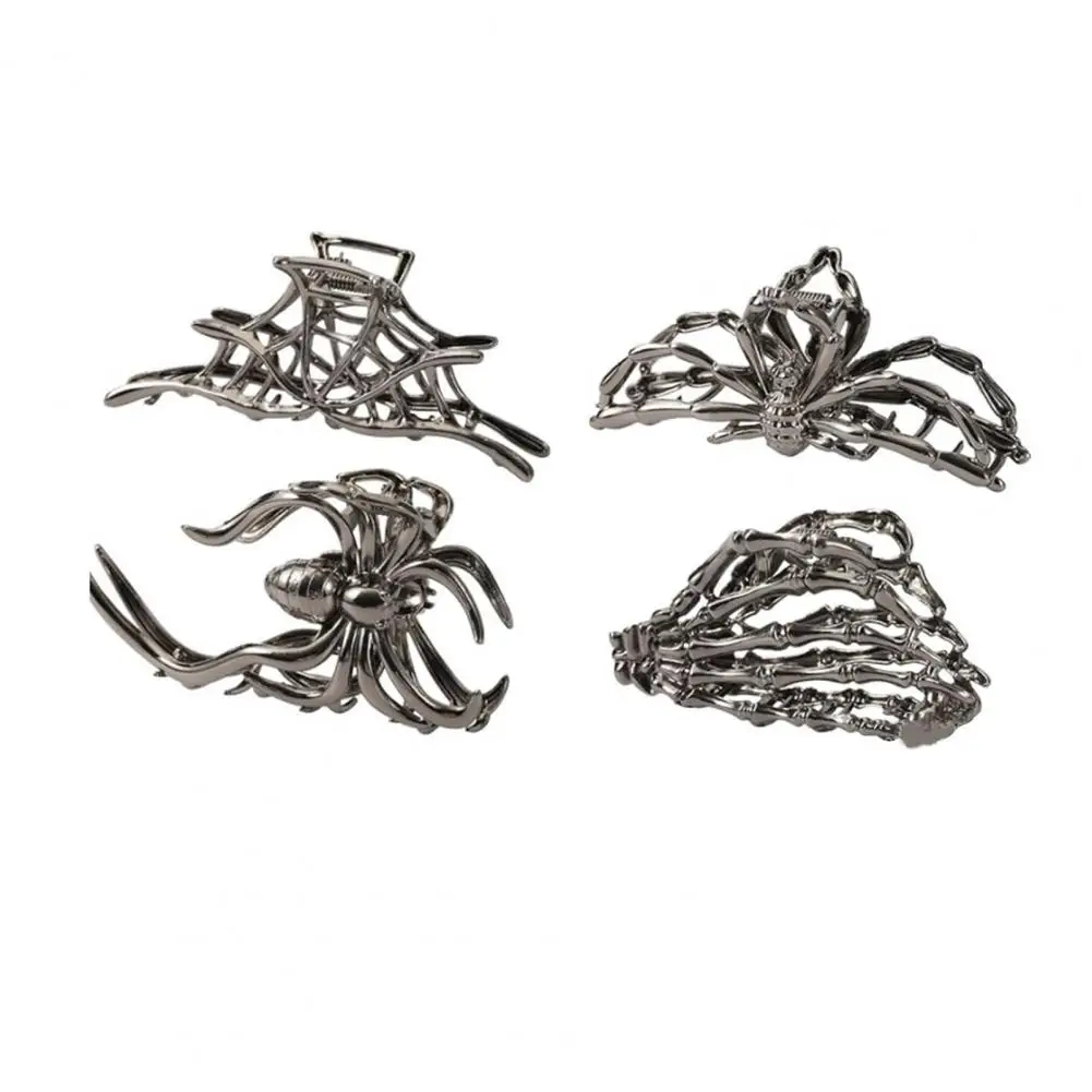 Trendy Hair Clip Portable Hair Accessory Halloween Hair Claw Clips Set Spider Web Skeleton Hand Bat Shape Anti-slip Teeth Back
Trendy Hair Clip Portable Hair Accessory Halloween Hair Claw Clips Set Spider Web Skeleton Hand Bat Shape Anti-slip Teeth Back