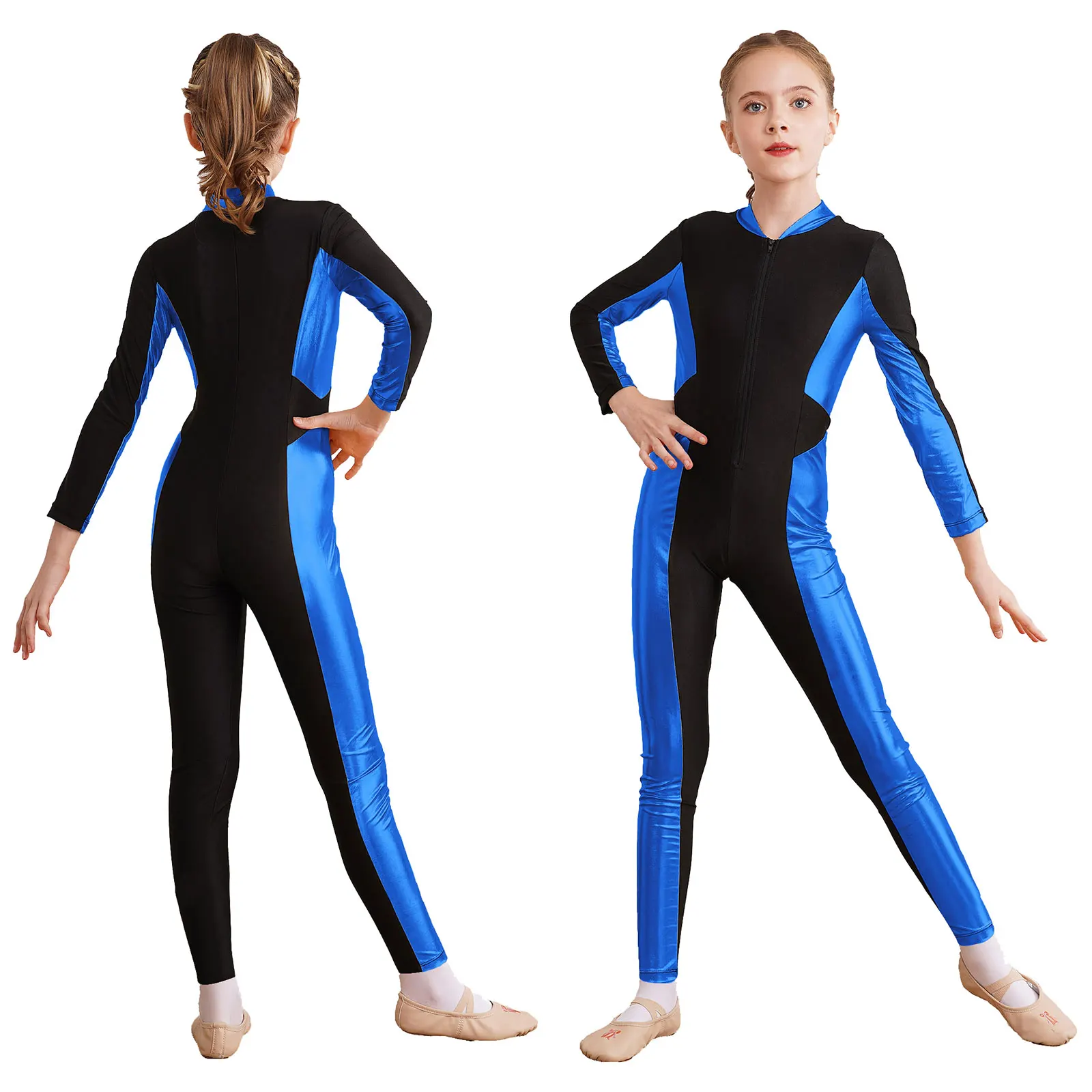 Kids Girls Ballet Dance Leotard Figure Skating Acrobatics Gymnastic Performance Bodysuit Long Sleeve Metallic Patchwork Jumpsuit
Kids Girls Ballet Dance Leotard Figure Skating Acrobatics Gymnastic Performance Bodysuit Long Sleeve Metallic Patchwork Jumpsuit