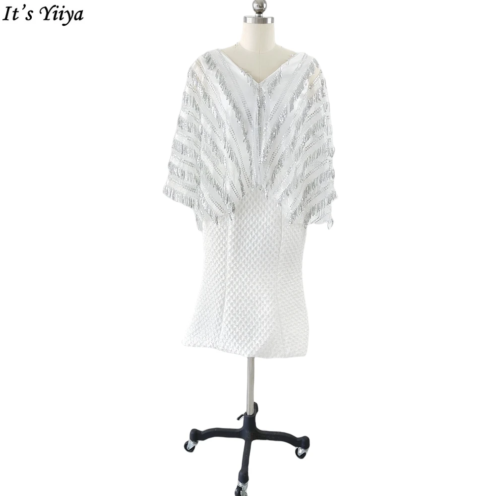 It's Yiiya Sequins V-Neck White Evening Dress Half Sleeves Pleat Tea-Length Mermaid Plus size Women Formal Party Gown C1060
It's Yiiya Sequins V-Neck White Evening Dress Half Sleeves Pleat Tea-Length Mermaid Plus size Women Formal Party Gown C1060
