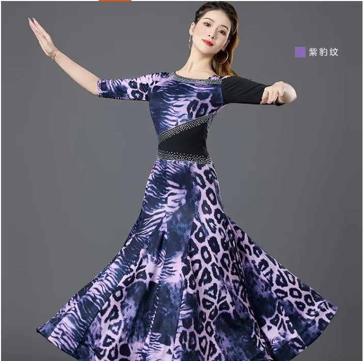 Ladies' National Standard Waltz Social Dance Leopard Print Ball Dress
Ladies' National Standard Waltz Social Dance Leopard Print Ball Dress