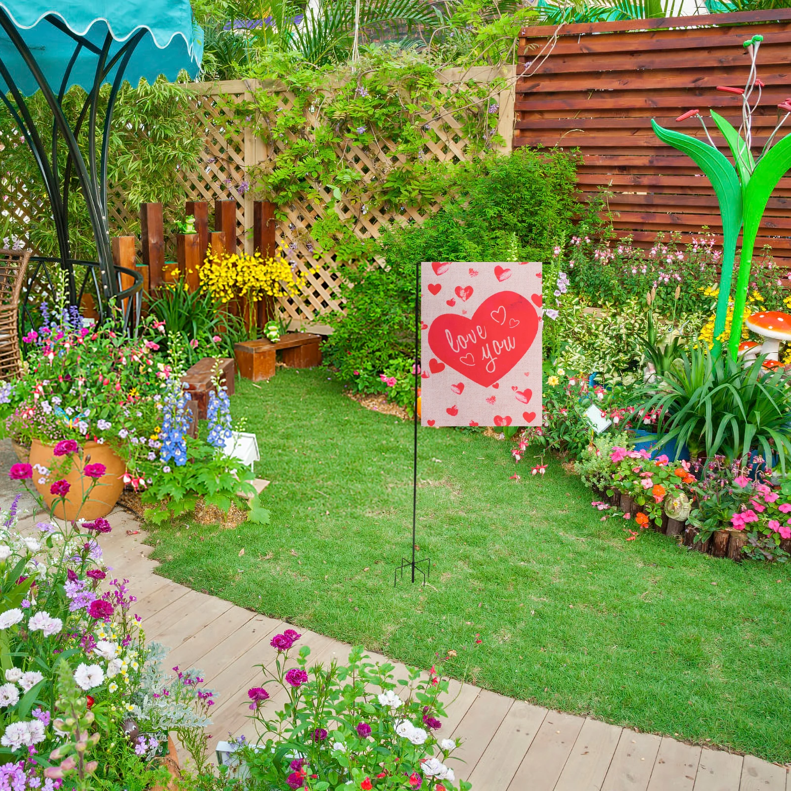 Heart-shaped Garden Flag Linen Glag Double Sided Valentine's Day Decor Decorations
Heart-shaped Garden Flag Linen Glag Double Sided Valentine's Day Decor Decorations