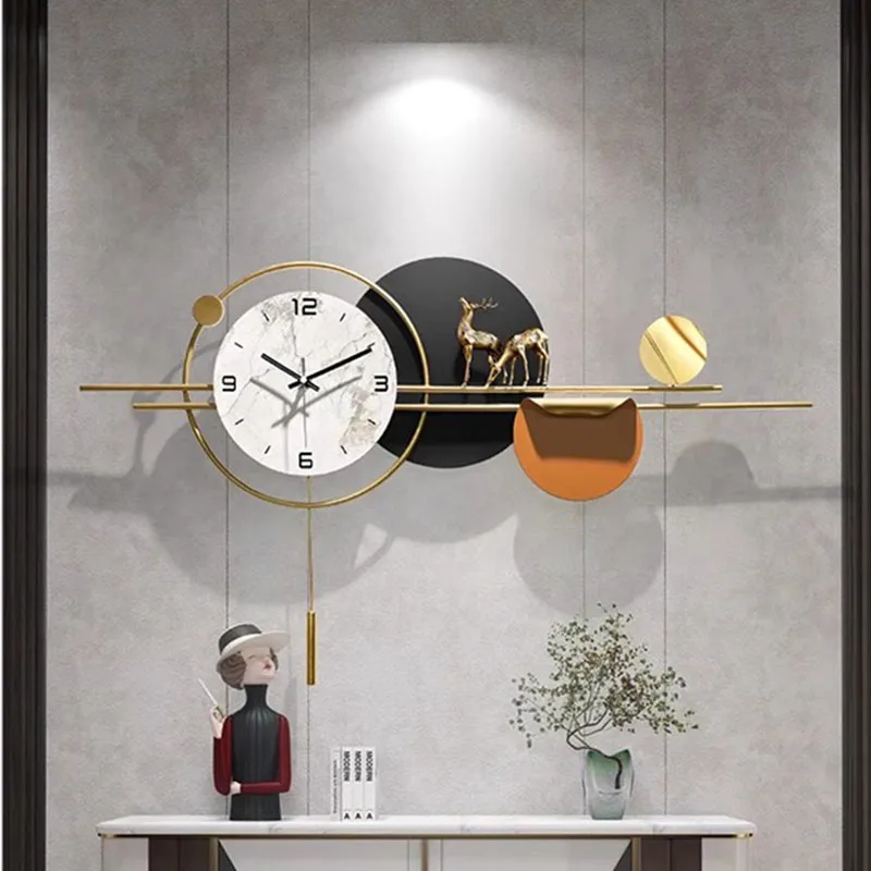 European Luxury Wall Clock Modern Design Quiet Minimalism Metal Wall Clock Iron Art Bedroom Horloge Murale Room Decoration
European Luxury Wall Clock Modern Design Quiet Minimalism Metal Wall Clock Iron Art Bedroom Horloge Murale Room Decoration