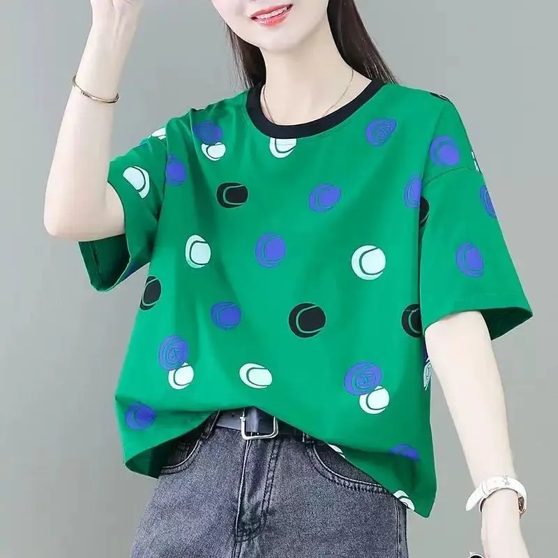 Fashion O-Neck Casual Printed Polka Dot Blouses Female Clothing 2025 Summer New Loose Short Sleeve Korean Tops All-match Shirts
Fashion O-Neck Casual Printed Polka Dot Blouses Female Clothing 2025 Summer New Loose Short Sleeve Korean Tops All-match Shirts