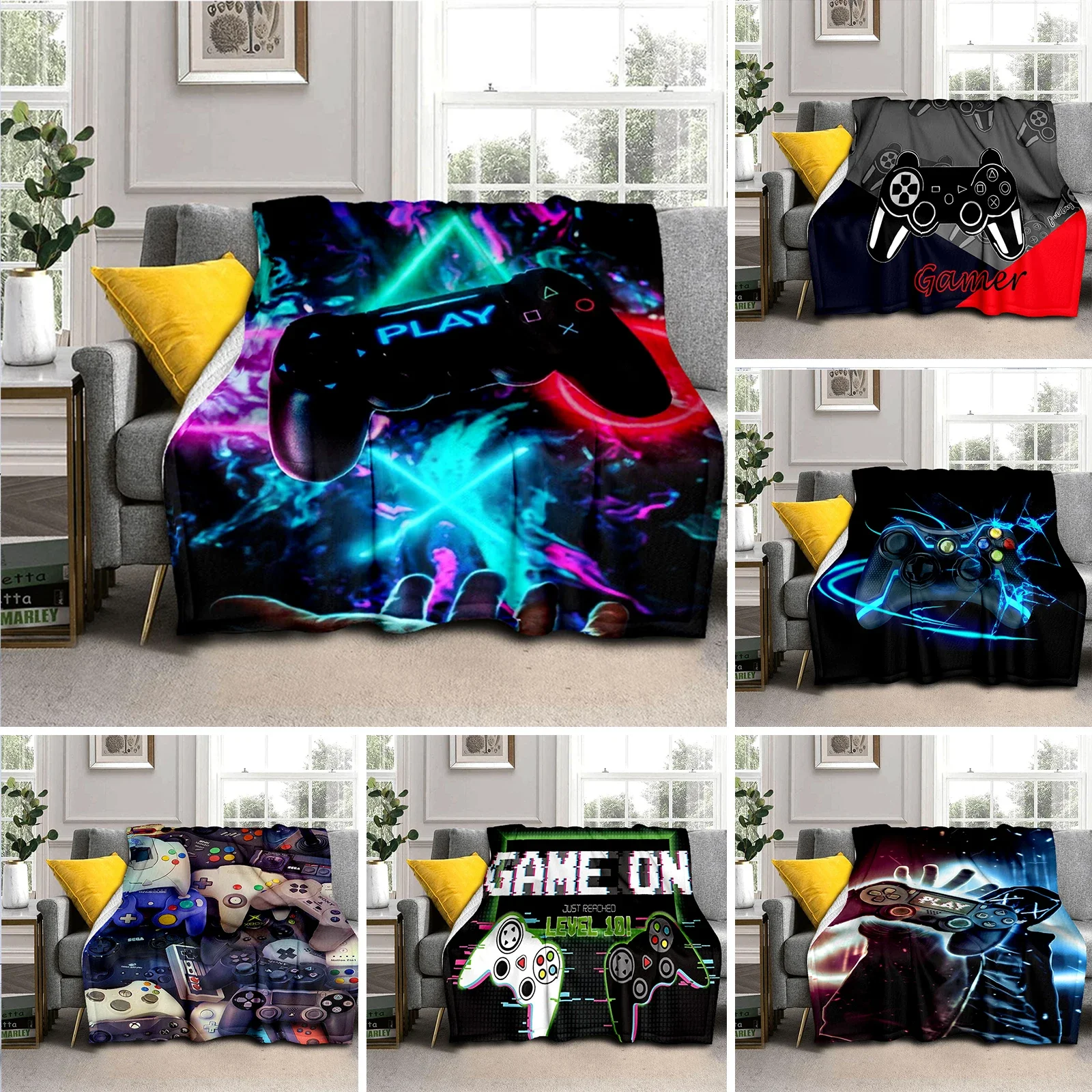 Game Blanket Game Controller Soft Plush Blanket, Flannel Blanket Throw Blanket for Living Room Bedroom Sofa Cover
Game Blanket Game Controller Soft Plush Blanket, Flannel Blanket Throw Blanket for Living Room Bedroom Sofa Cover