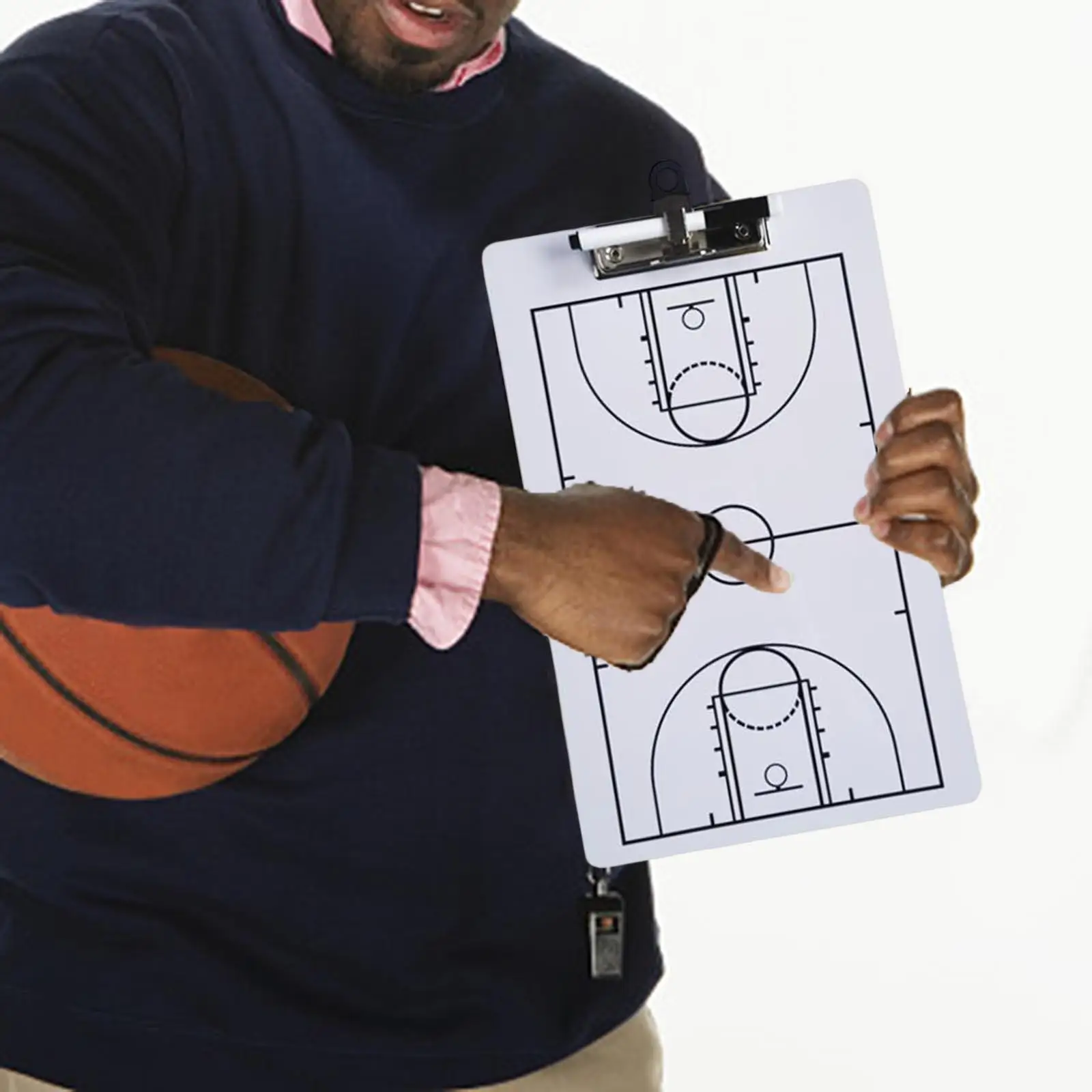 Double Sided Basketball Clipboard Guidance Training Aid with Pen Erase Portable Strategy Tactic Board, Basketball Coaching Board
Double Sided Basketball Clipboard Guidance Training Aid with Pen Erase Portable Strategy Tactic Board, Basketball Coaching Board