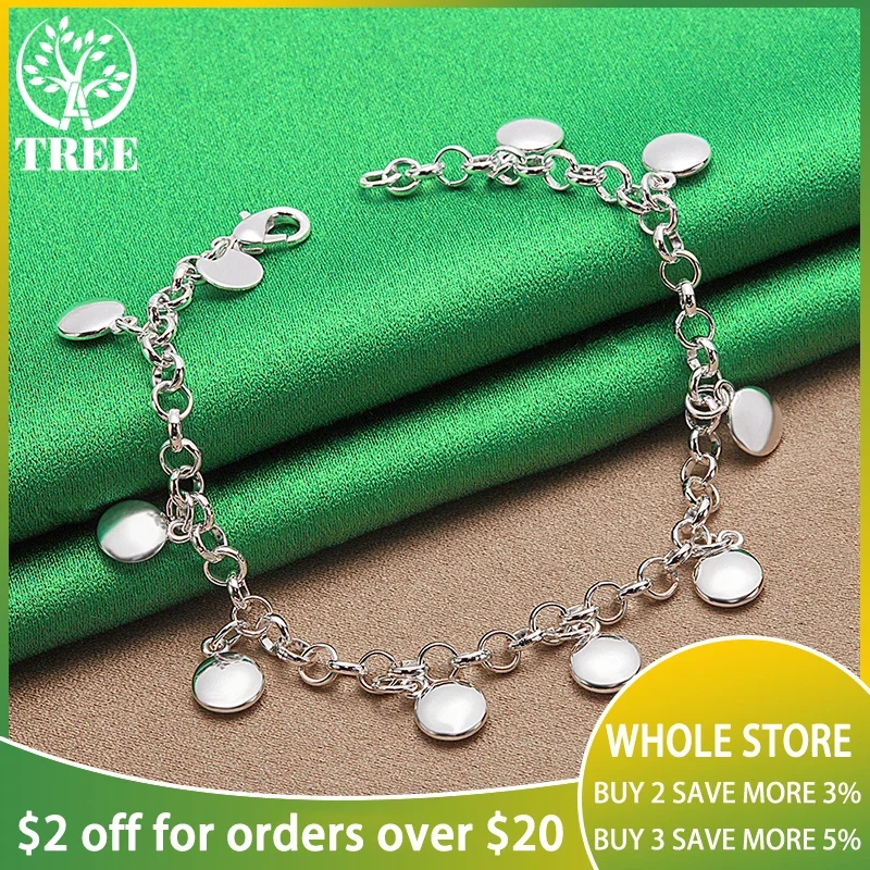 ALITREE 925 Sterling Silver Bracelet High Quality Oblate Chain Bracelets Women's Wedding Party Fashion Classic Jewelry Gifts
ALITREE 925 Sterling Silver Bracelet High Quality Oblate Chain Bracelets Women's Wedding Party Fashion Classic Jewelry Gifts