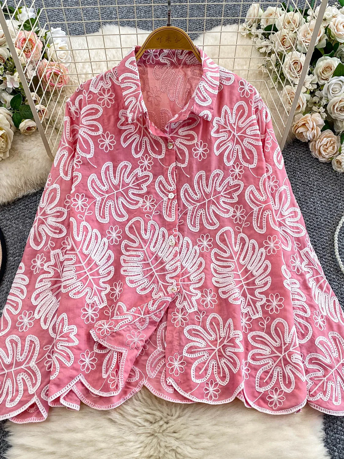 Elegant Embroidered Loose Fit Long Sleeve Shirt for Women Stylish Slimming French Style Fashionable Spring Autumn Top
Elegant Embroidered Loose Fit Long Sleeve Shirt for Women Stylish Slimming French Style Fashionable Spring Autumn Top