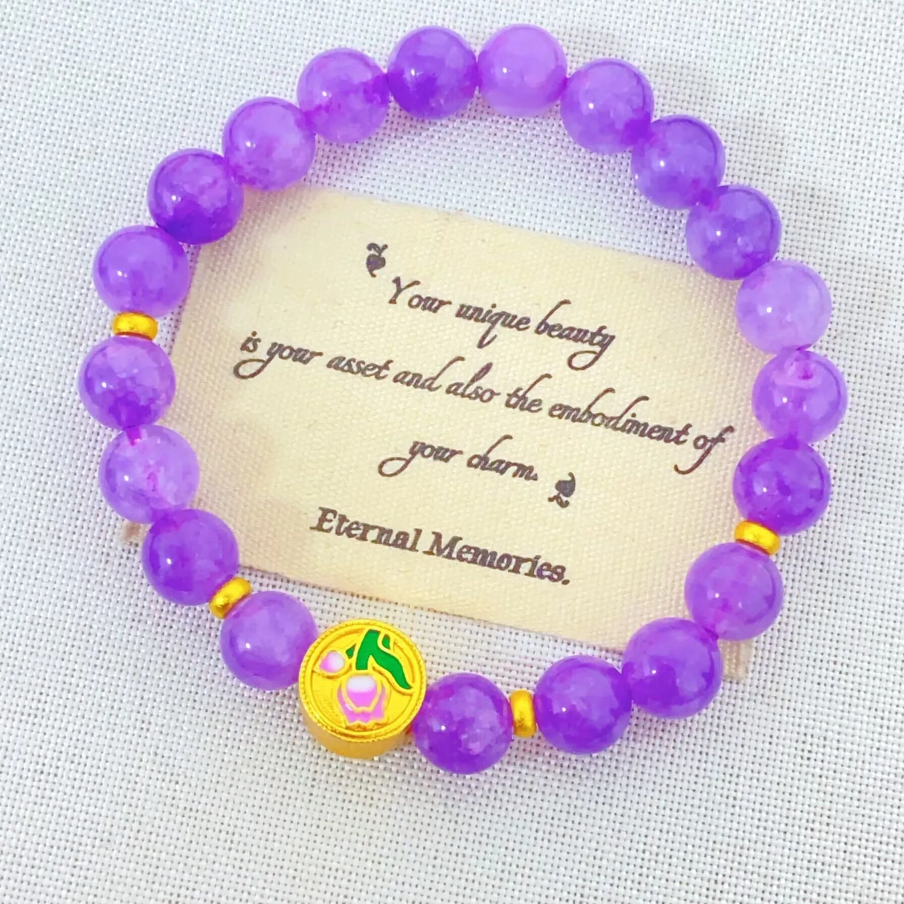 Authentic Gold Plating Strong Color Retention Ancient Method Sand Amethyst Tulip Exquisite Niche High Class Sense Girls Gift
Authentic Gold Plating Strong Color Retention Ancient Method Sand Amethyst Tulip Exquisite Niche High Class Sense Girls Gift