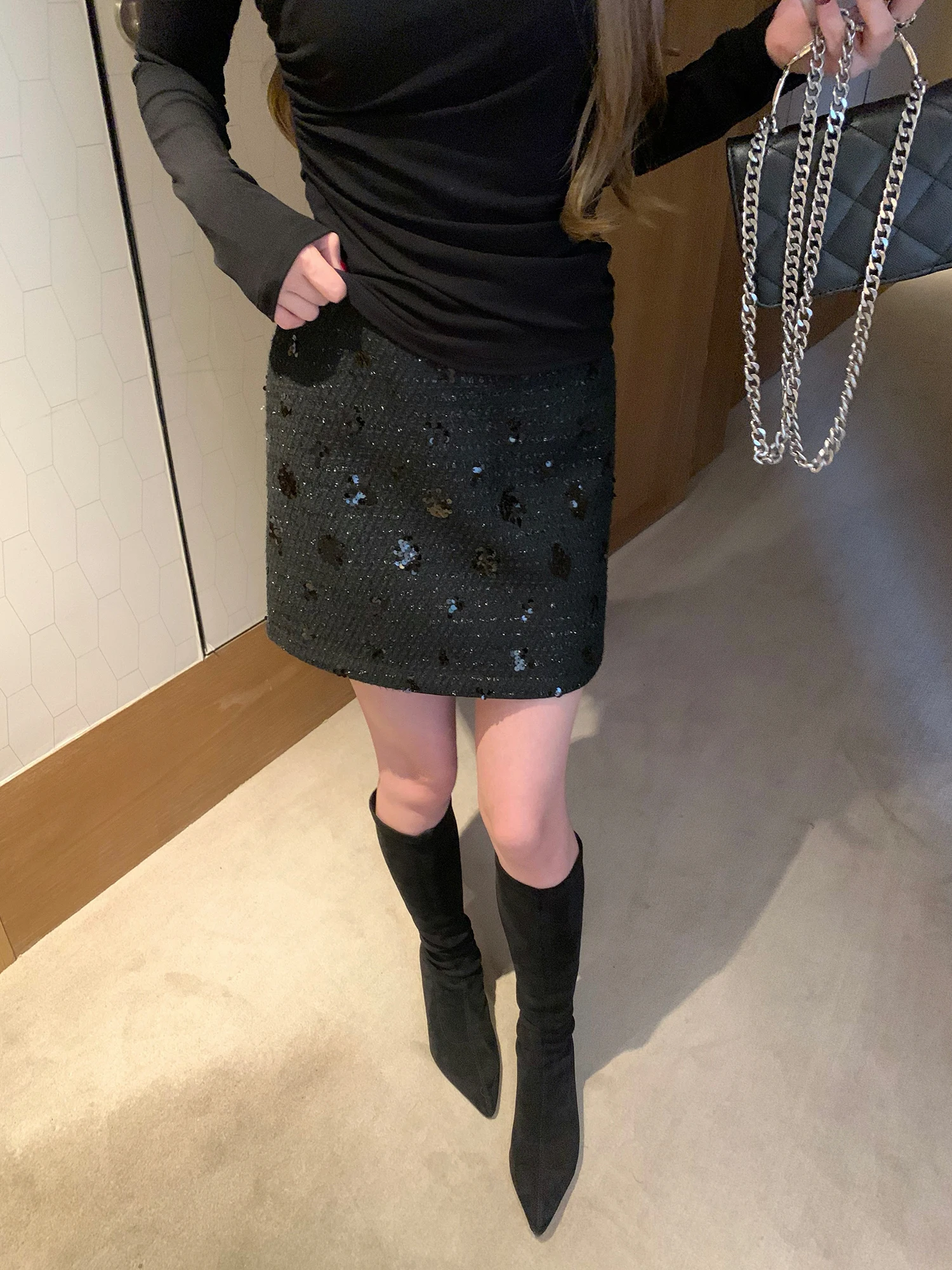 Pusumede Sparkling Stars Small Fragrance Wind Bead A-Line Skirt Women's Thickened Woolen Slimming Short Skirt
Pusumede Sparkling Stars Small Fragrance Wind Bead A-Line Skirt Women's Thickened Woolen Slimming Short Skirt