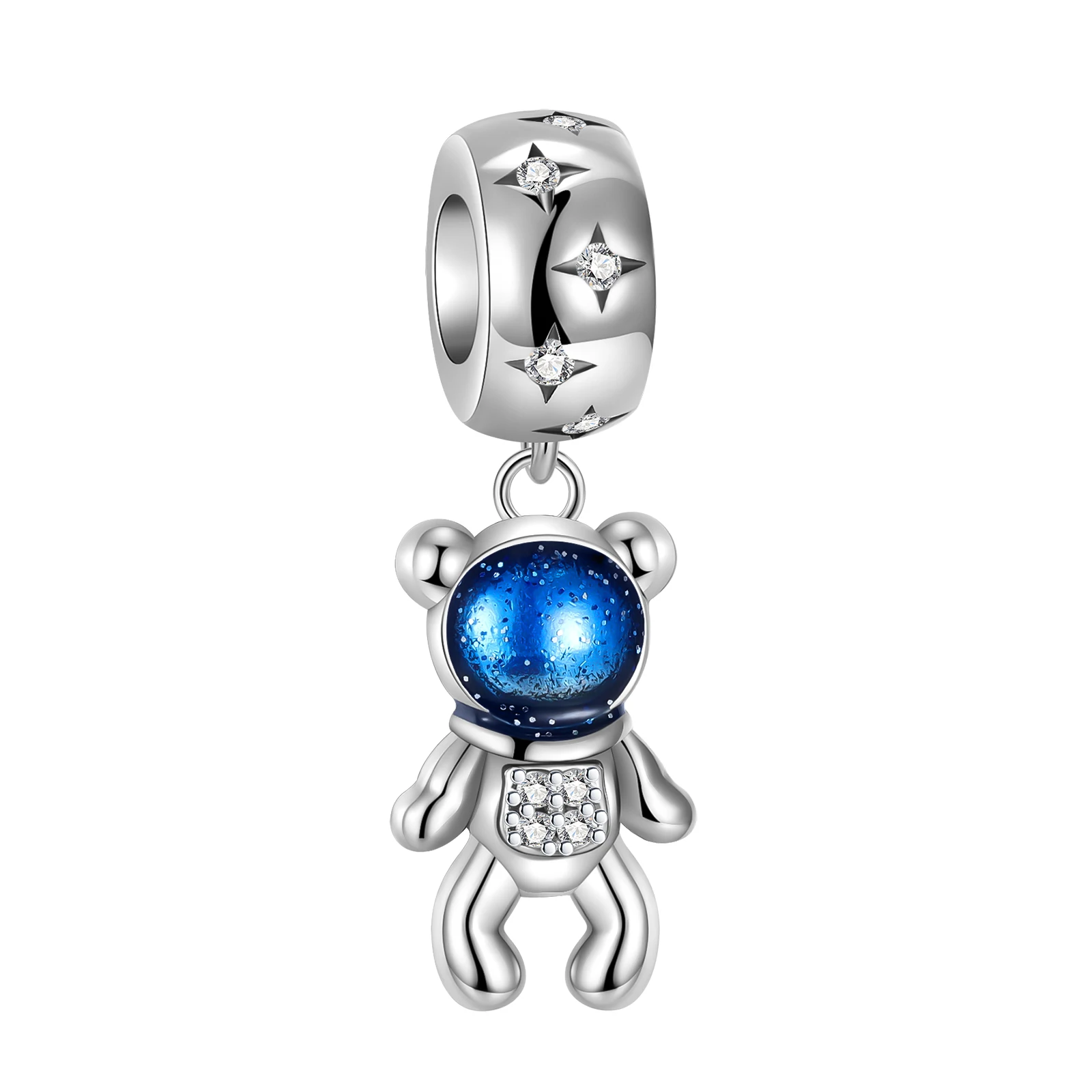 925 sterling silver space bear Fit Original Pandora charm bead Charm Bracelet Necklace Trinket Diy Women Jewelry
925 sterling silver space bear Fit Original Pandora charm bead Charm Bracelet Necklace Trinket Diy Women Jewelry