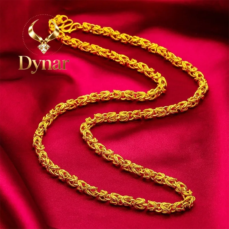Dynar Jewelry 24K real gold hollowed out men's necklace with M buttons, men's boutique 9999 cylindrical necklace, light pearl
Dynar Jewelry 24K real gold hollowed out men's necklace with M buttons, men's boutique 9999 cylindrical necklace, light pearl