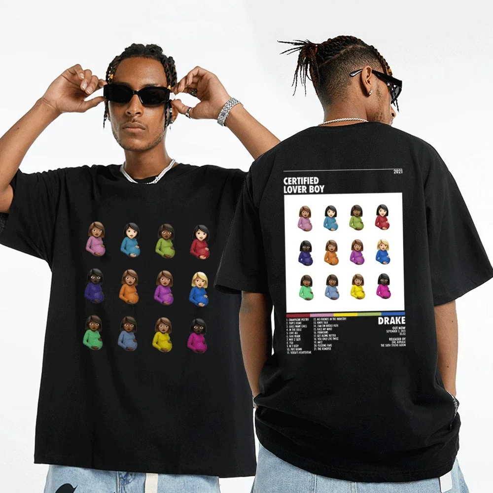 Certified Lover Boy Album Double Sided Print T-shirt Awesome Hip Hop Rapper Drake Boys Short Sleeve T Shirt Men Women Clothes
Certified Lover Boy Album Double Sided Print T-shirt Awesome Hip Hop Rapper Drake Boys Short Sleeve T Shirt Men Women Clothes