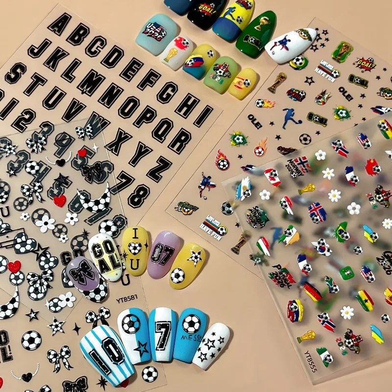 1Pcs Nail Stickers 3D Embossed Minimalist Soccer DIY Nail Art—Customizable Decorations Suitable for Any Nail Shape
1Pcs Nail Stickers 3D Embossed Minimalist Soccer DIY Nail Art—Customizable Decorations Suitable for Any Nail Shape