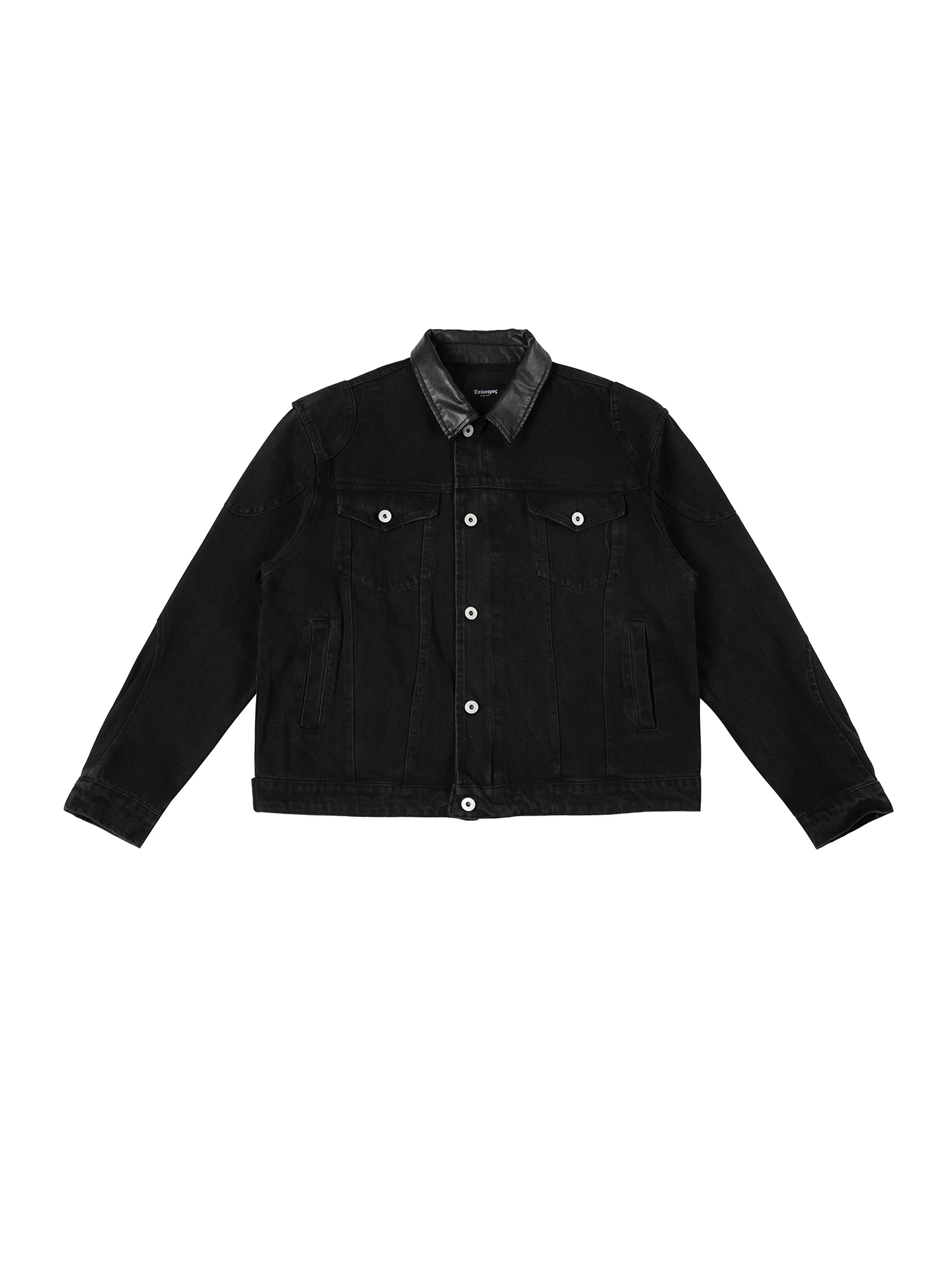 Retro American PU Collar Splicing Denim Jaet Men's Loose ort Sle Spring Workwear Outerwear Youth Trend Cotton Polyester...
Retro American PU Collar Splicing Denim Jaet Men's Loose ort Sle Spring Workwear Outerwear Youth Trend Cotton Polyester...