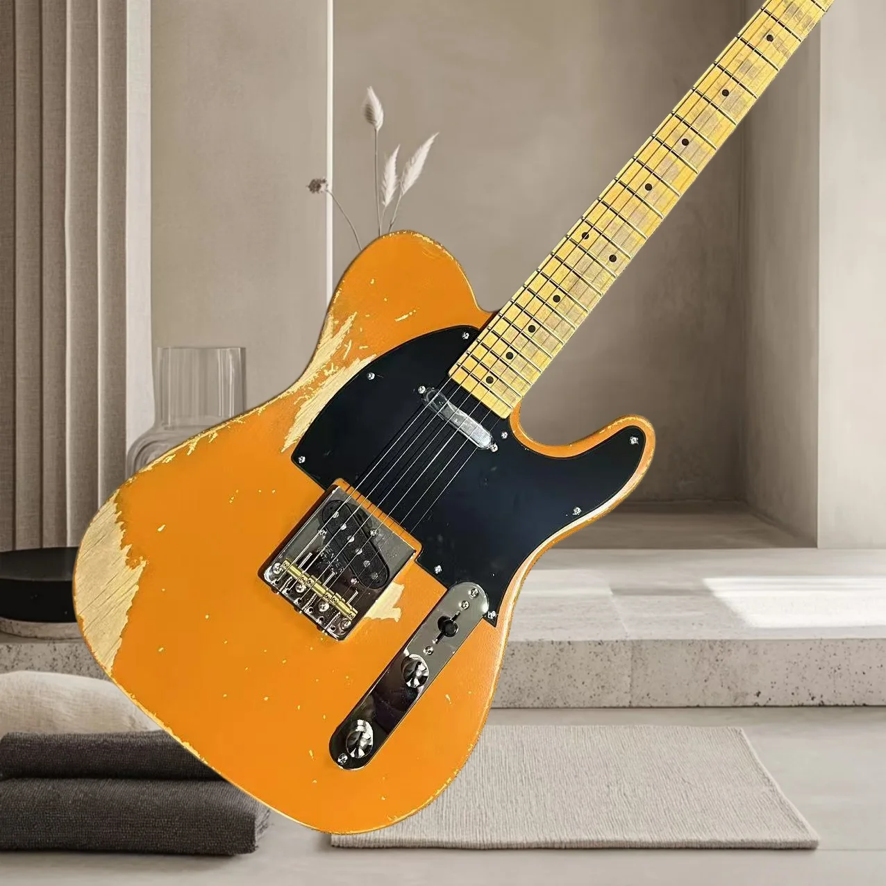 39 Inch Yellow Retro TLE Electric Guitar Mahogany Body Maple Neck 21 Tone Pickup S Fixed Bridge Rock Music Free Shipping
39 Inch Yellow Retro TLE Electric Guitar Mahogany Body Maple Neck 21 Tone Pickup S Fixed Bridge Rock Music Free Shipping