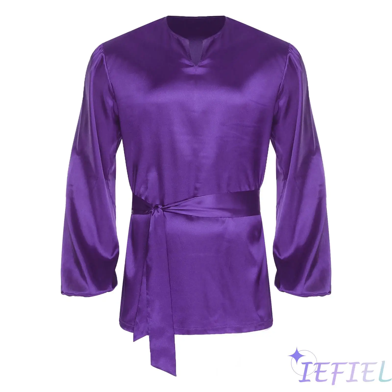 Mens Liturgical Praise Worship Silky Shirt with Belt Long Sleeve Satiny Pullover Loose Blouses Tops for Lyrical Dance Ballet
Mens Liturgical Praise Worship Silky Shirt with Belt Long Sleeve Satiny Pullover Loose Blouses Tops for Lyrical Dance Ballet