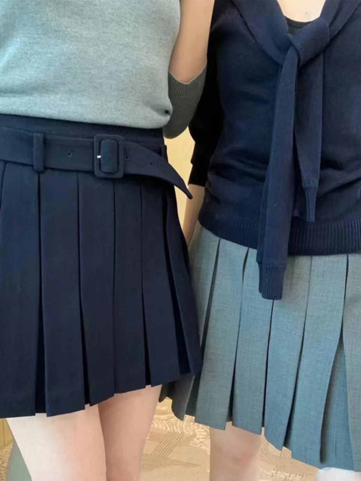 Shanghai Version High Waist A-Line Short Skirt with Belt Decoration Pleated Half Body Skirt Casual Style Women's Skirt
Shanghai Version High Waist A-Line Short Skirt with Belt Decoration Pleated Half Body Skirt Casual Style Women's Skirt