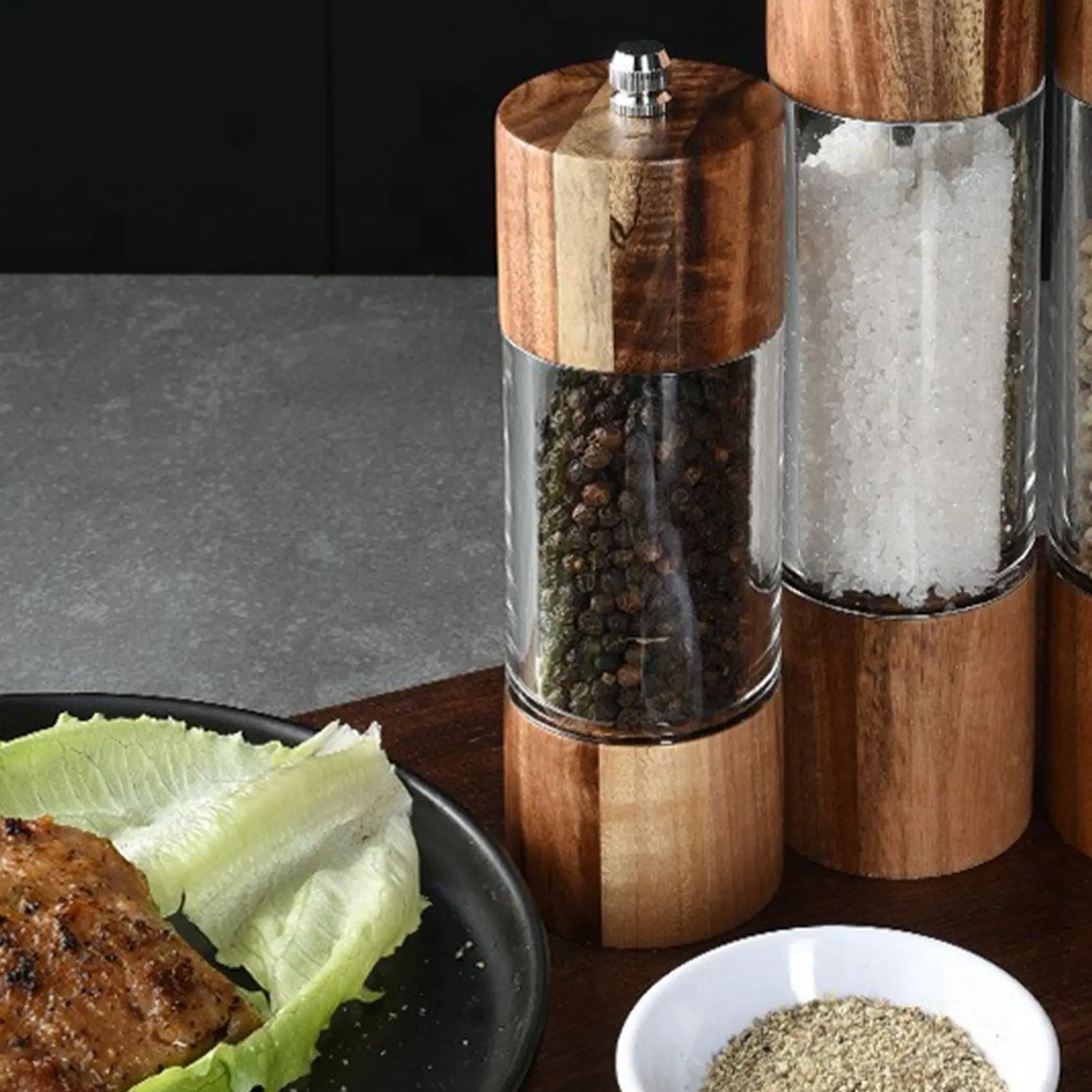 AT29-3X Pepper Grinder Transparent Pepper Mill Salt Grinding Core Multipurpose Seasoning Bottle Cruet 6 Inches
AT29-3X Pepper Grinder Transparent Pepper Mill Salt Grinding Core Multipurpose Seasoning Bottle Cruet 6 Inches