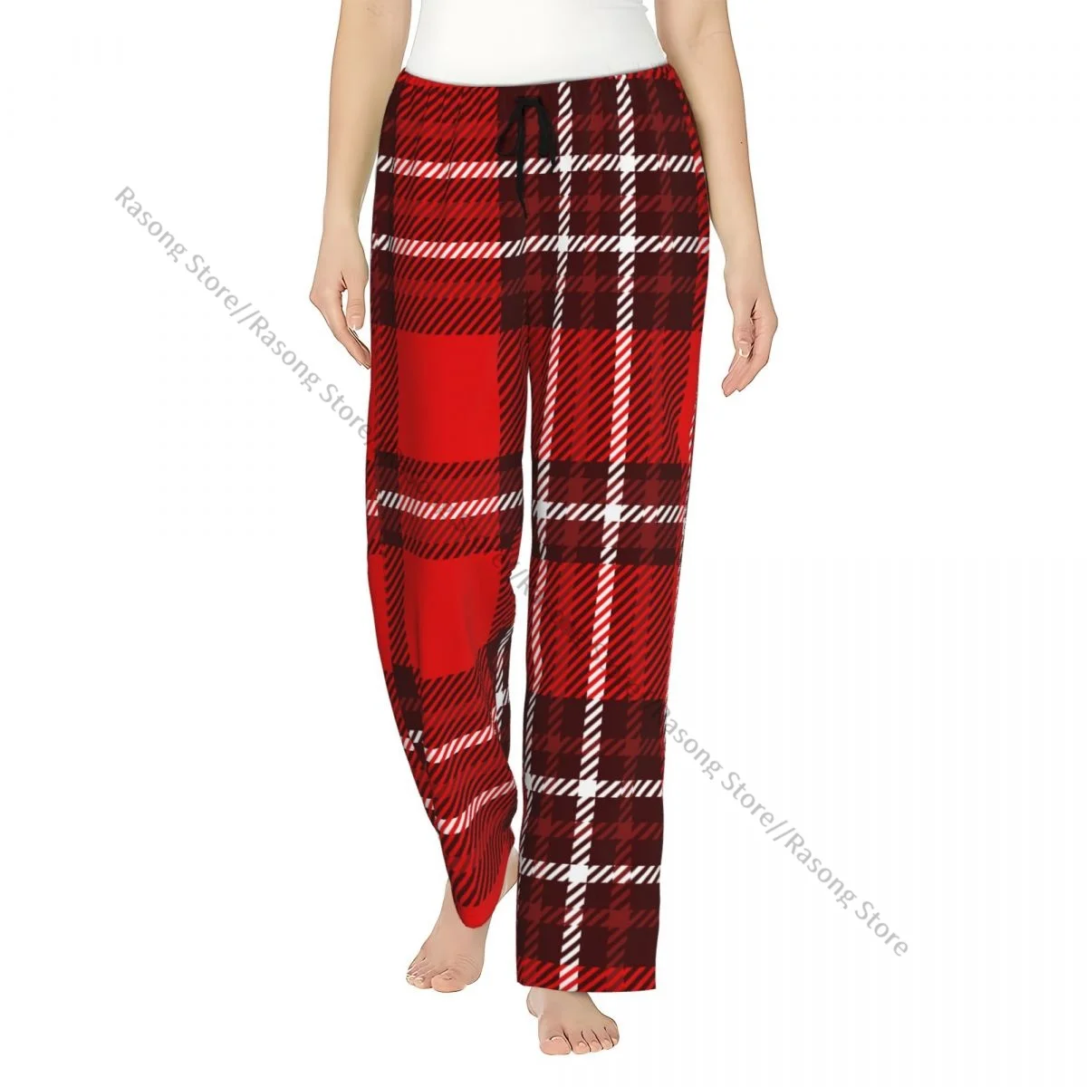 Red And White Plaid In Burgundy Women Sleep Pants Warm Flannel Lounge Pants for Winter Nights
Red And White Plaid In Burgundy Women Sleep Pants Warm Flannel Lounge Pants for Winter Nights