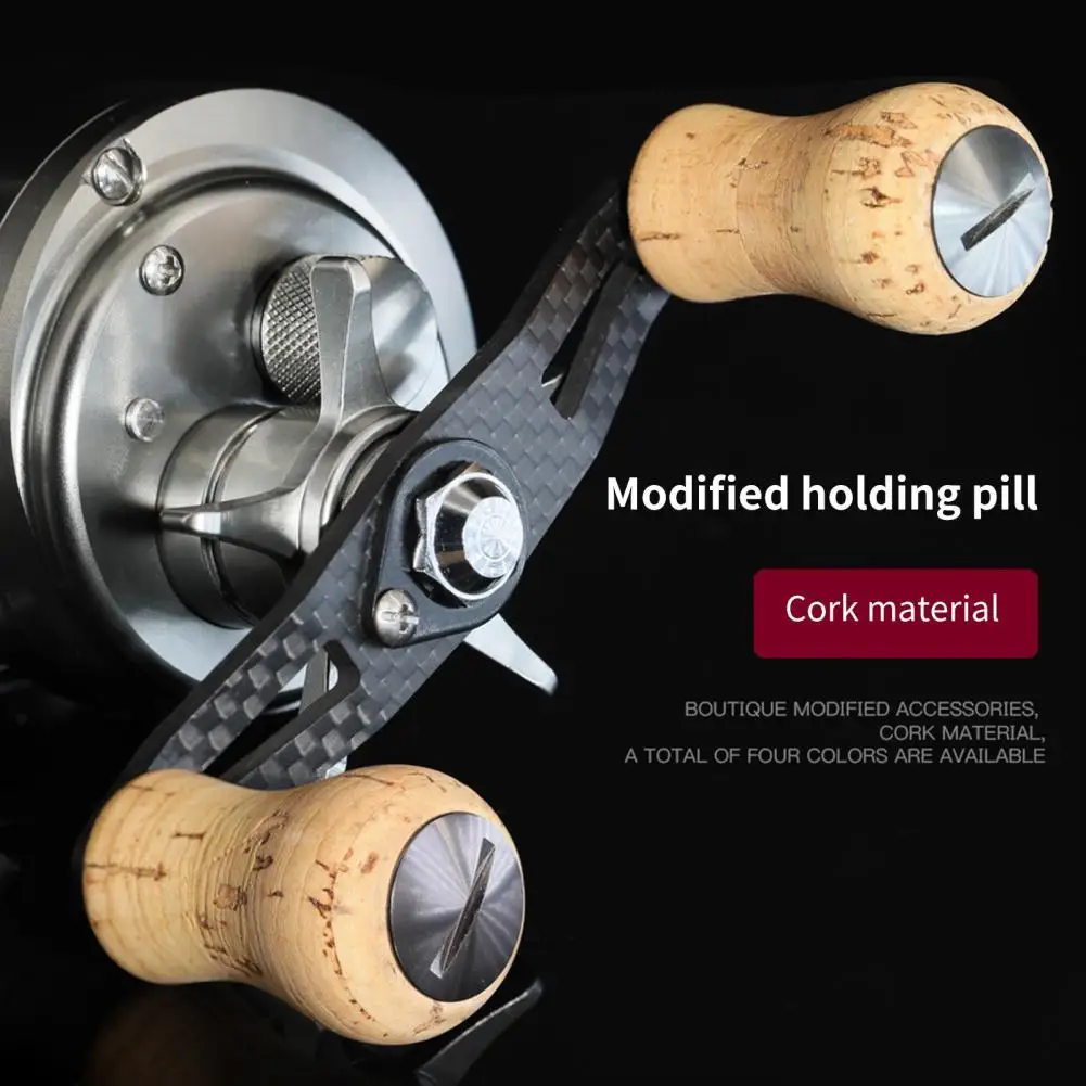 Fishing Reel Handle Knob Widely Used Good Durability Cork Crack Resistant Ultra Light Reel Crank Knob for Angling
Fishing Reel Handle Knob Widely Used Good Durability Cork Crack Resistant Ultra Light Reel Crank Knob for Angling