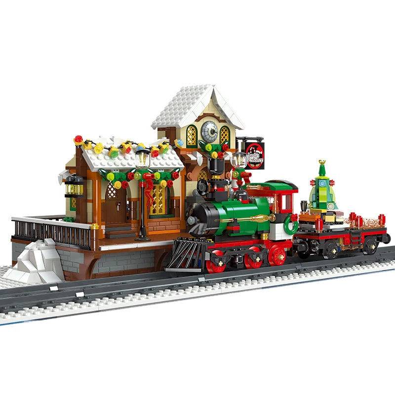 MOC Creative Expert City Christmas Winter Train Station with LED Building Blocks DIY Enlighten Toys for children Christmas gifts
MOC Creative Expert City Christmas Winter Train Station with LED Building Blocks DIY Enlighten Toys for children Christmas gifts