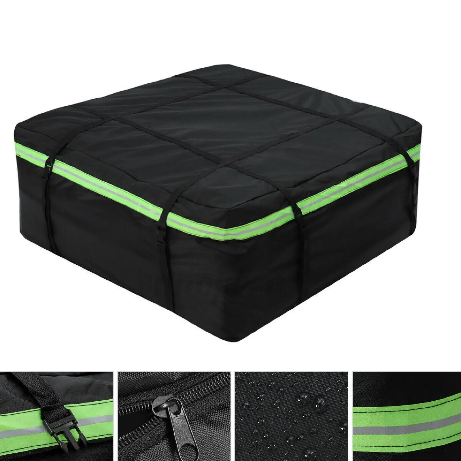 Car Rooftop Cargo Carrier Roof Rack with Night Reflective Strip, Waterproof Car Rooftop Bag Roof Cargo Bag for Outdoor Travel
Car Rooftop Cargo Carrier Roof Rack with Night Reflective Strip, Waterproof Car Rooftop Bag Roof Cargo Bag for Outdoor Travel