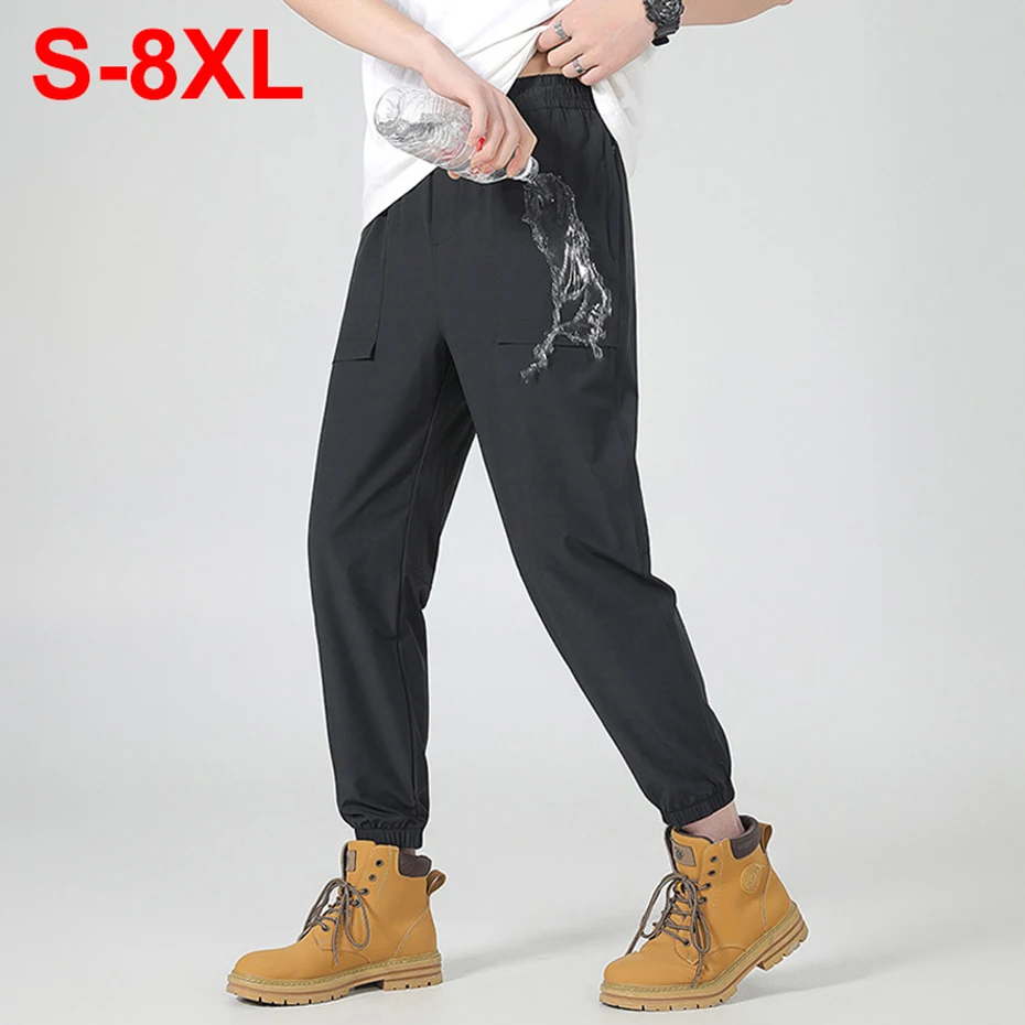 8XL Plus Size Men's Pants Summer Thin Ice Silk Pants Loose Casual Trousers Quick-dry Pants 7XL Big Size Joggers Sweatpants
8XL Plus Size Men's Pants Summer Thin Ice Silk Pants Loose Casual Trousers Quick-dry Pants 7XL Big Size Joggers Sweatpants